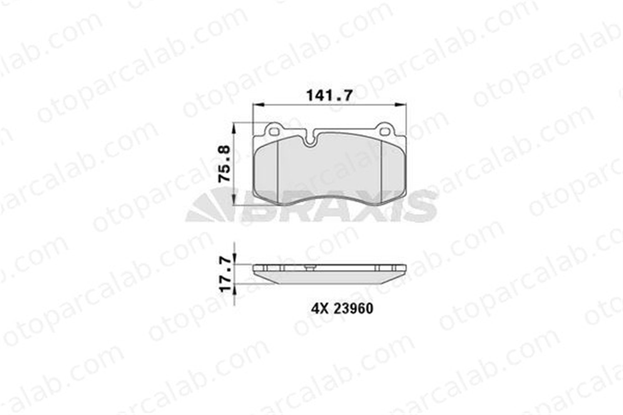 BRAXIS AA0233 Fren Disk Balata Ön MERCEDES-BENZ S-SERISI CLS A0044208020 44206220