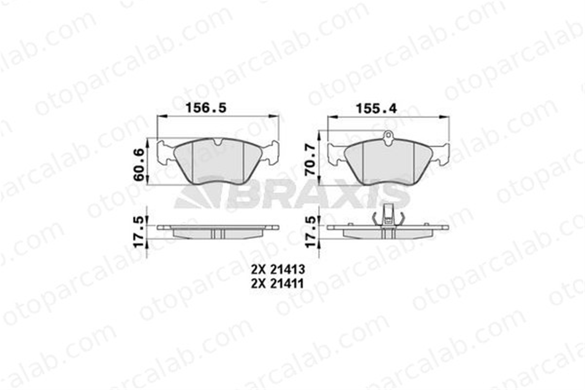 BRAXIS AA0249 Fren Disk Balata Ön SAAB 900 II Coupe OPEL OMEGA B 1605003 9192123