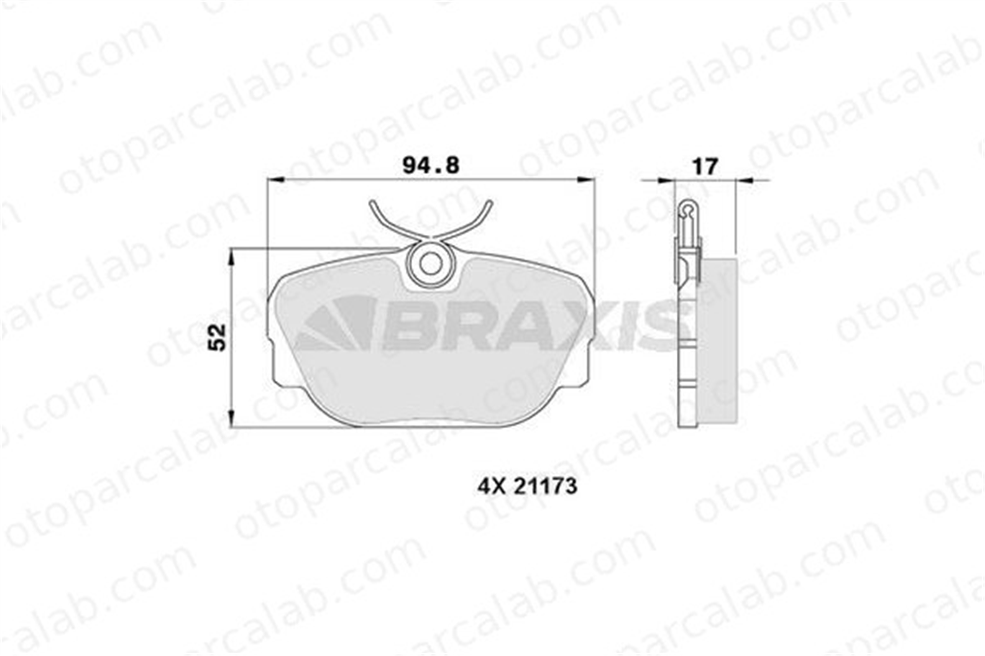 BRAXIS AA0319 Fren Disk Balata Ön BMW 3 Touring 3 Cabrio 34111161347 34111157748