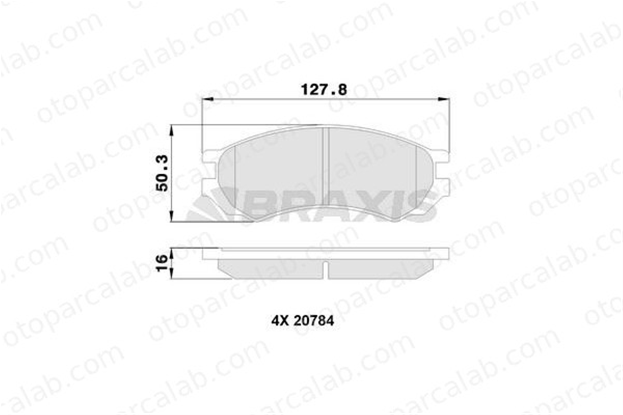 BRAXIS AA0322 Fren Disk Balata Ön MERCEDES-BENZ T1 Minibüs/Otobüs T1 Panelvan/Van A0014201420 14201420