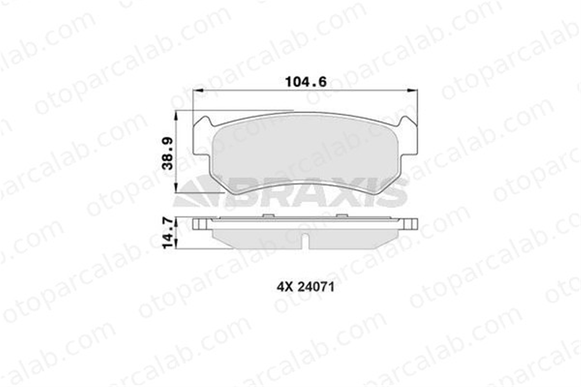 BRAXIS AA0354 Fren Disk Balata Arka DAEWOO LACETTI Hatchback CHEVROLET LACETTI 96405131
