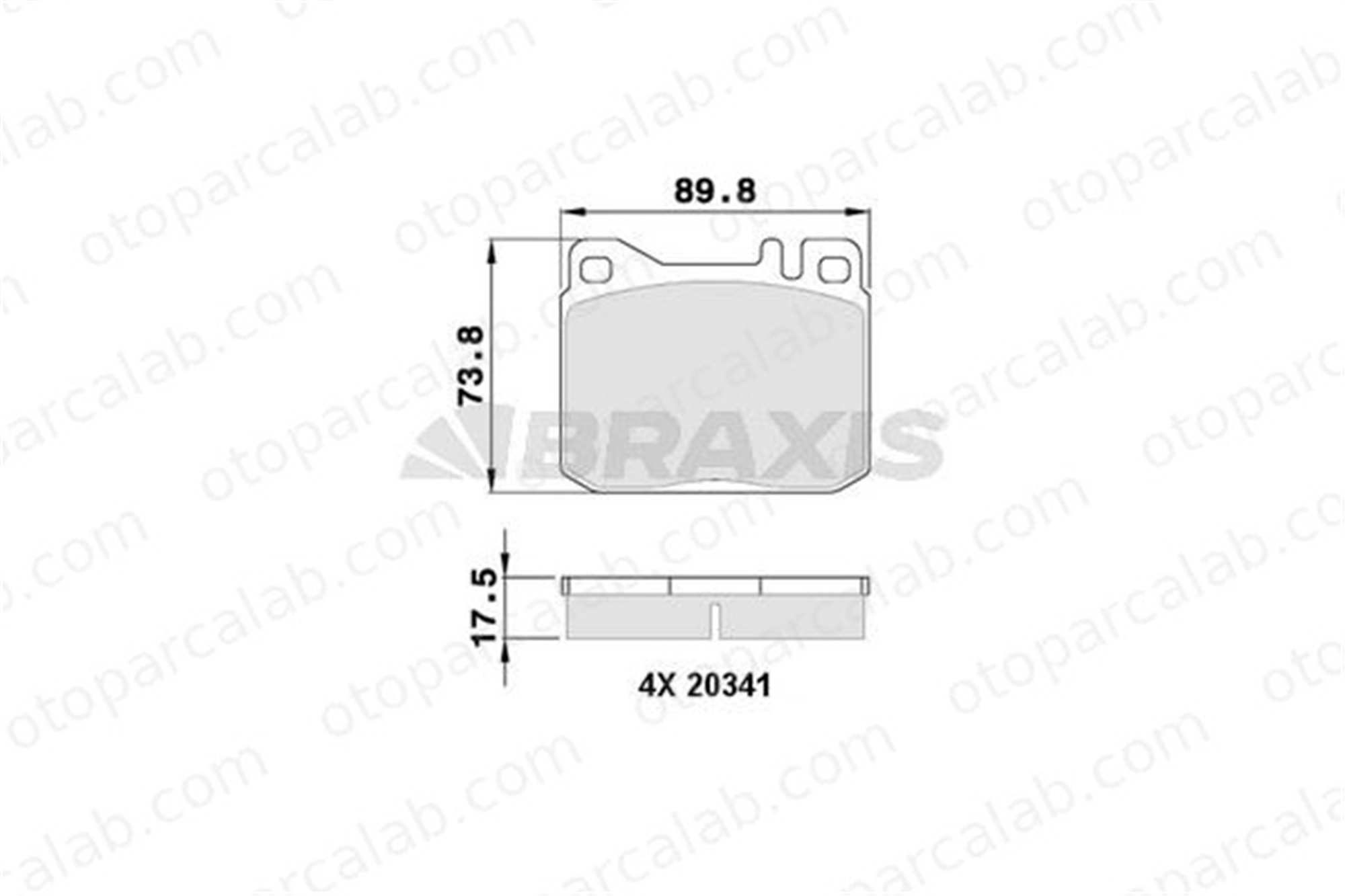 BRAXIS AA0362 Fren Disk Balata Ön VW LT 28-35 I Panelvan/Van LT 28-35 I Platform şasi A0014209920 4205920