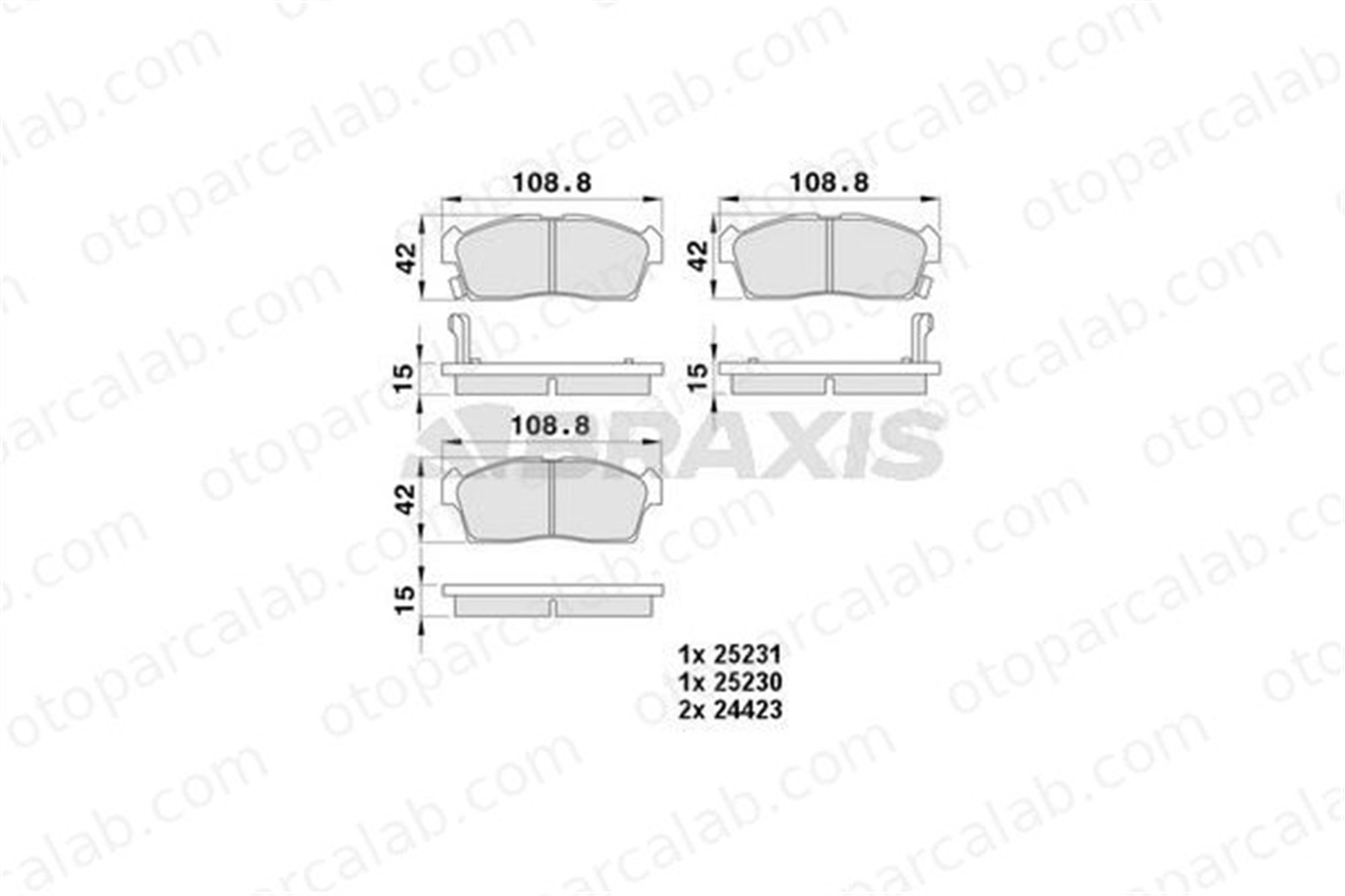 BRAXIS AA0395 Fren Disk Balata Ön CITROËN C-ZERO MITSUBISHI i GDB1940 1606225680