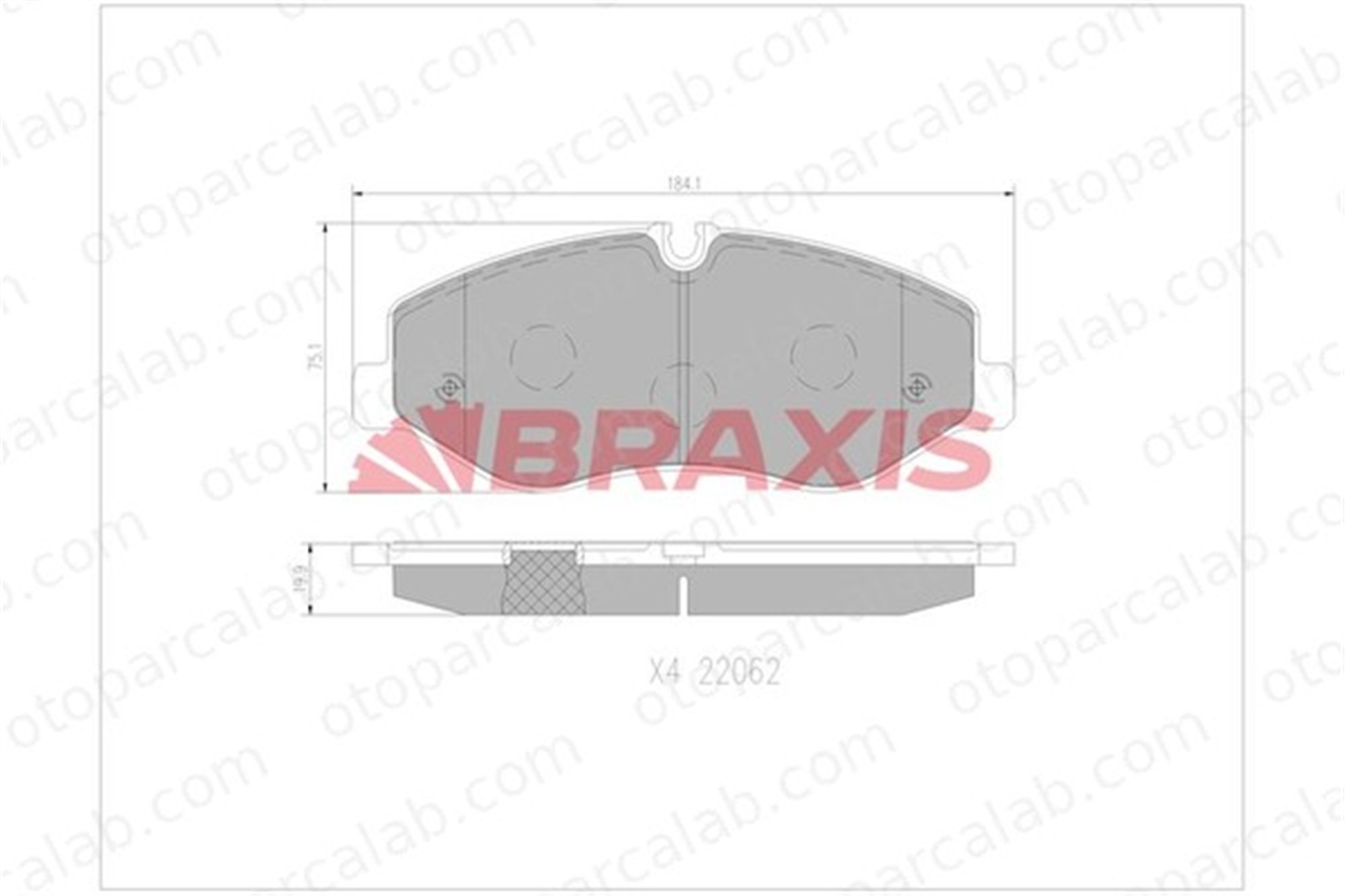 BRAXIS AA0679 Fren Disk Balata Ön MERCEDES-BENZ VITO Mixto VITO Tourer A4474200220 A9064212100