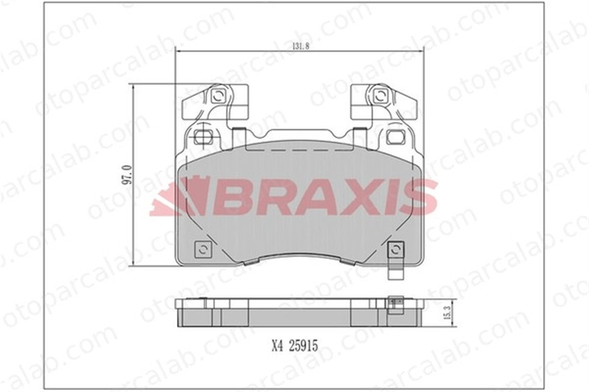 BRAXIS AA0684 Fren Disk Balata Ön OPEL INSIGNIA B Grand Sport INSIGNIA B Sports Tourer 22976409 23441307
