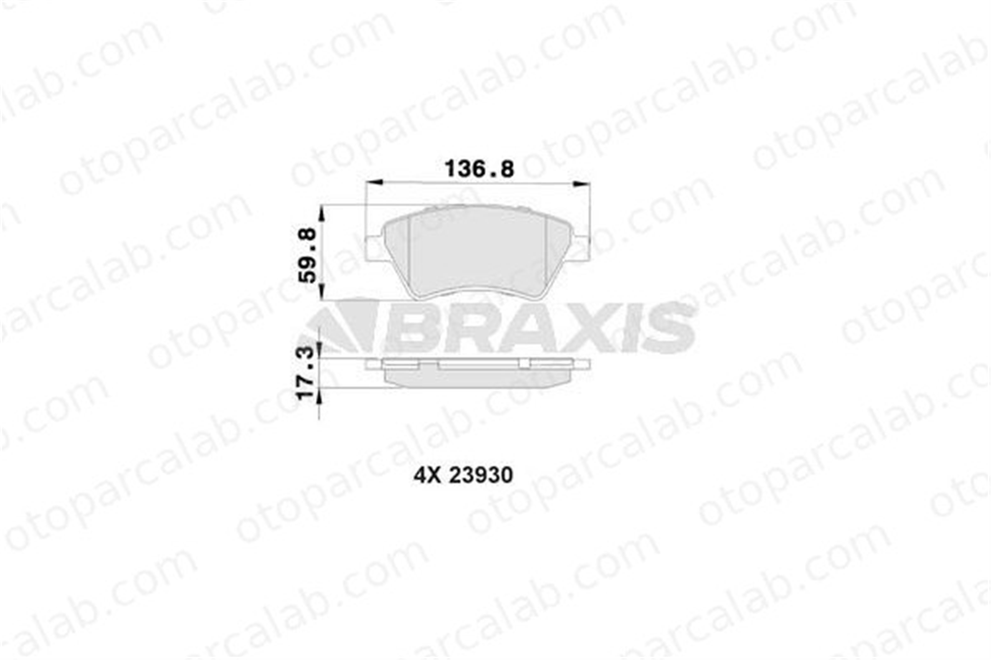 BRAXIS AB0018 Fren Disk Balata Ön RENAULT MEGANE II MEGANE II Station wagon 410601241R 410608713R