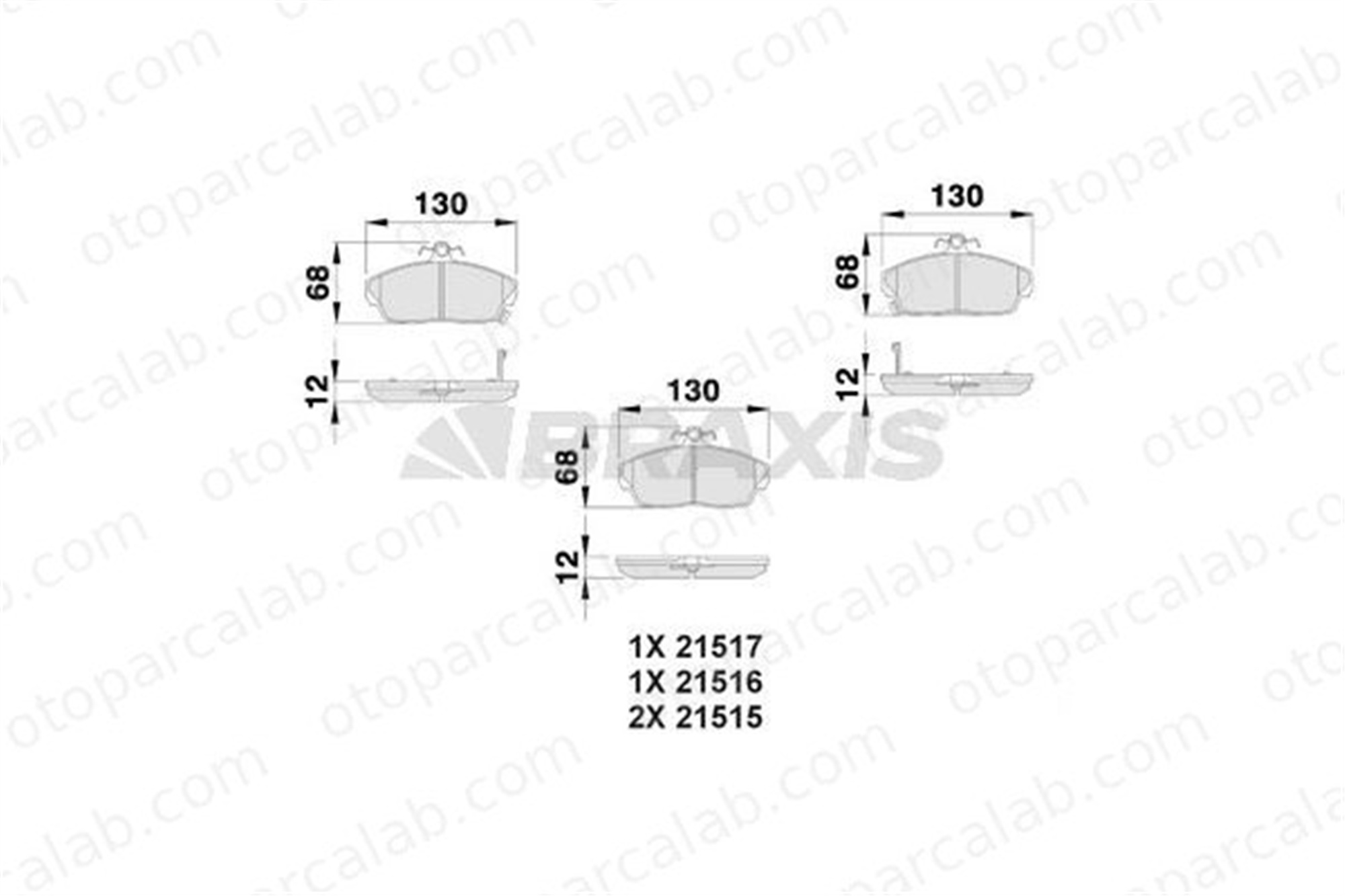 BRAXIS AB0023 Fren Disk Balata Ön ROVER 200 II Hatchback 400 II SFP000410 SFP100190EVA