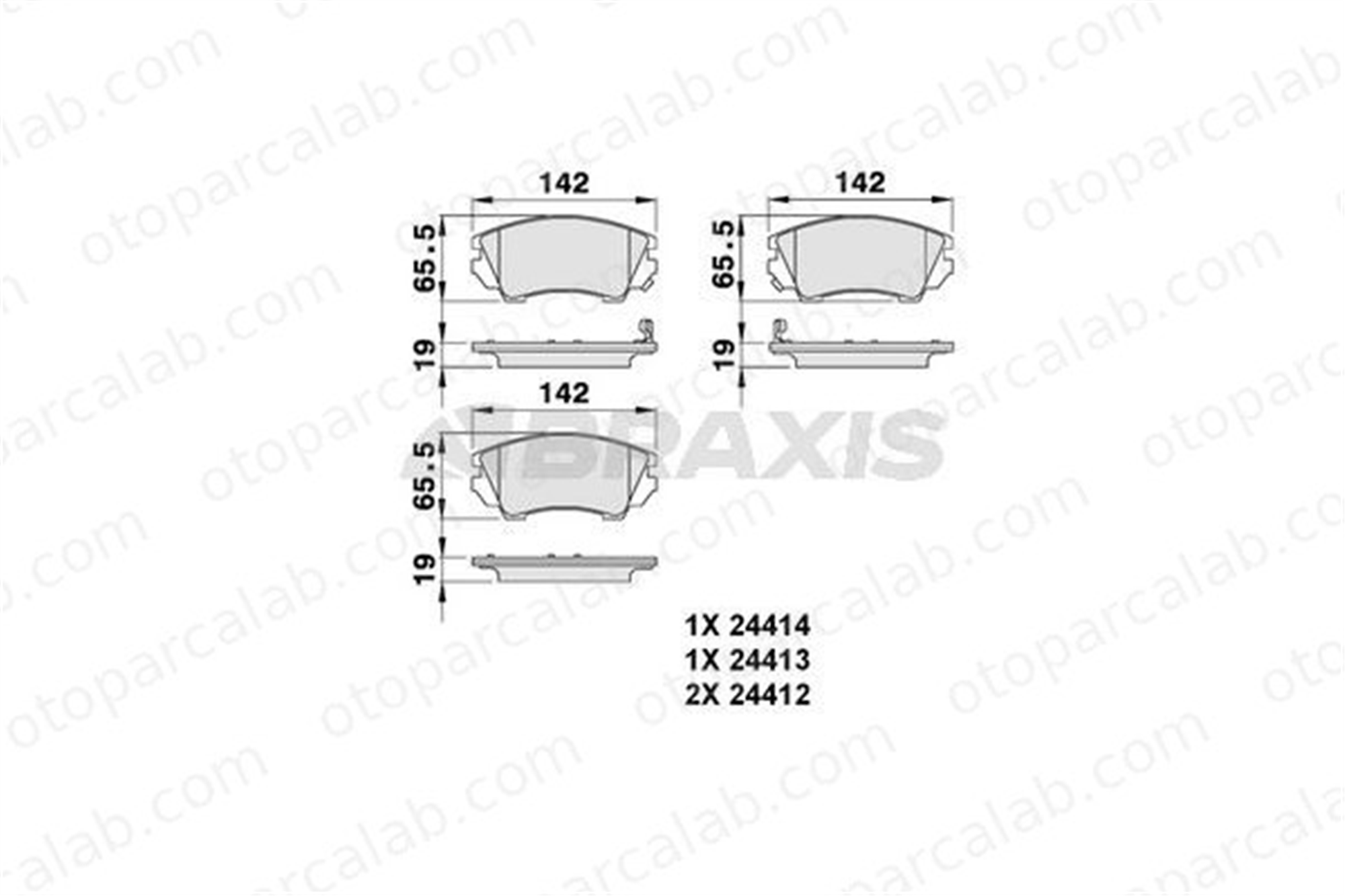 BRAXIS AB0144 Fren Disk Balata Ön OPEL INSIGNIA A INSIGNIA A Sports Tourer 1605434 22959104