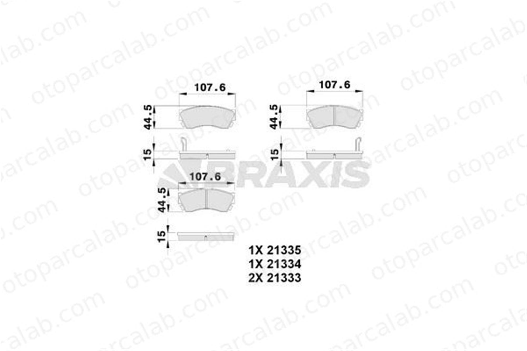 BRAXIS AB0239 Fren Disk Balata Ön SUZUKI SWIFT II Hatchback SUBARU JUSTY II 5520061880 5520060B11
