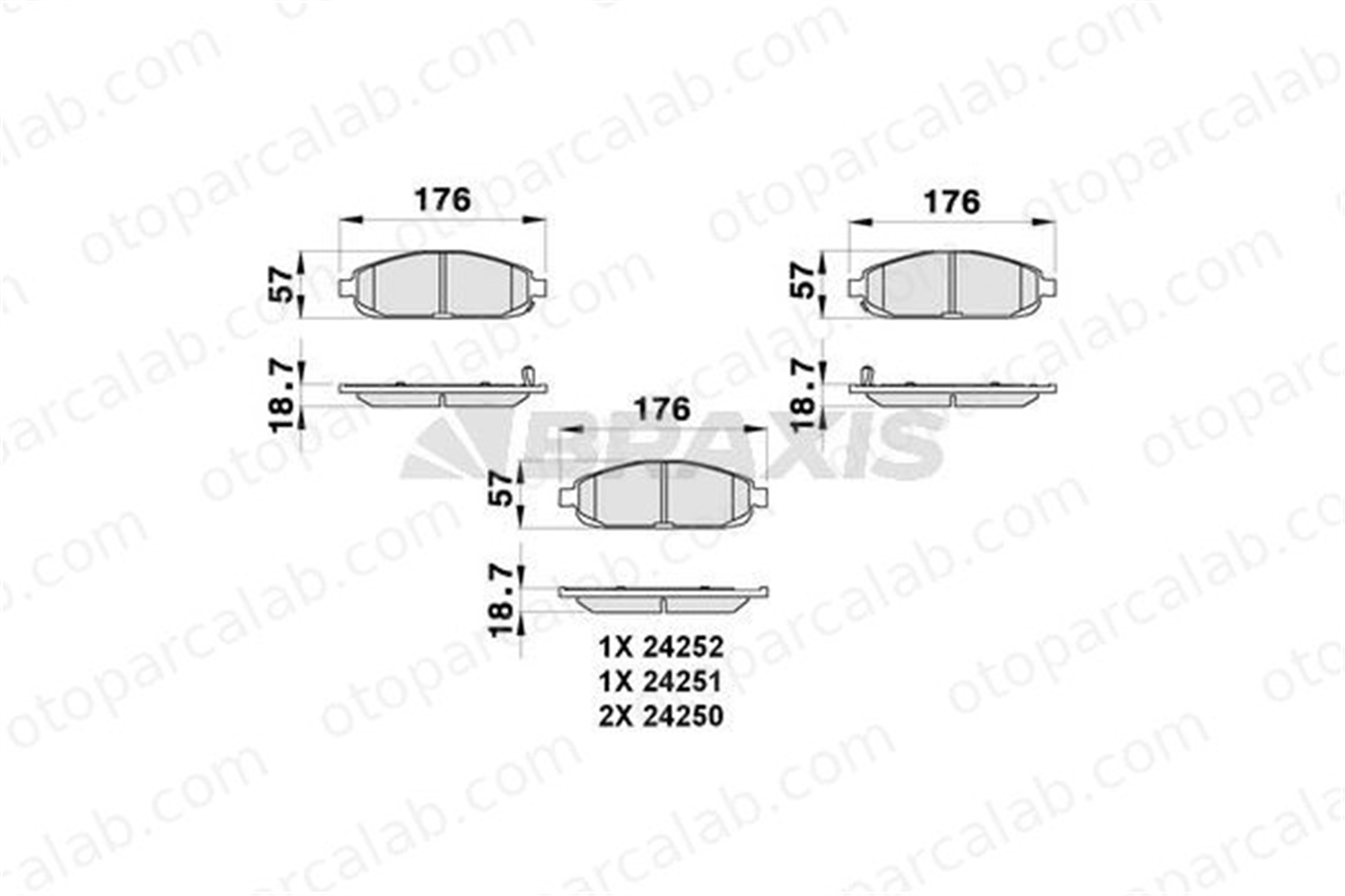 BRAXIS AB0291 Fren Disk Balata Ön JEEP COMMANDER GRAND CHEROKEE III 5080868AA 5080868AC