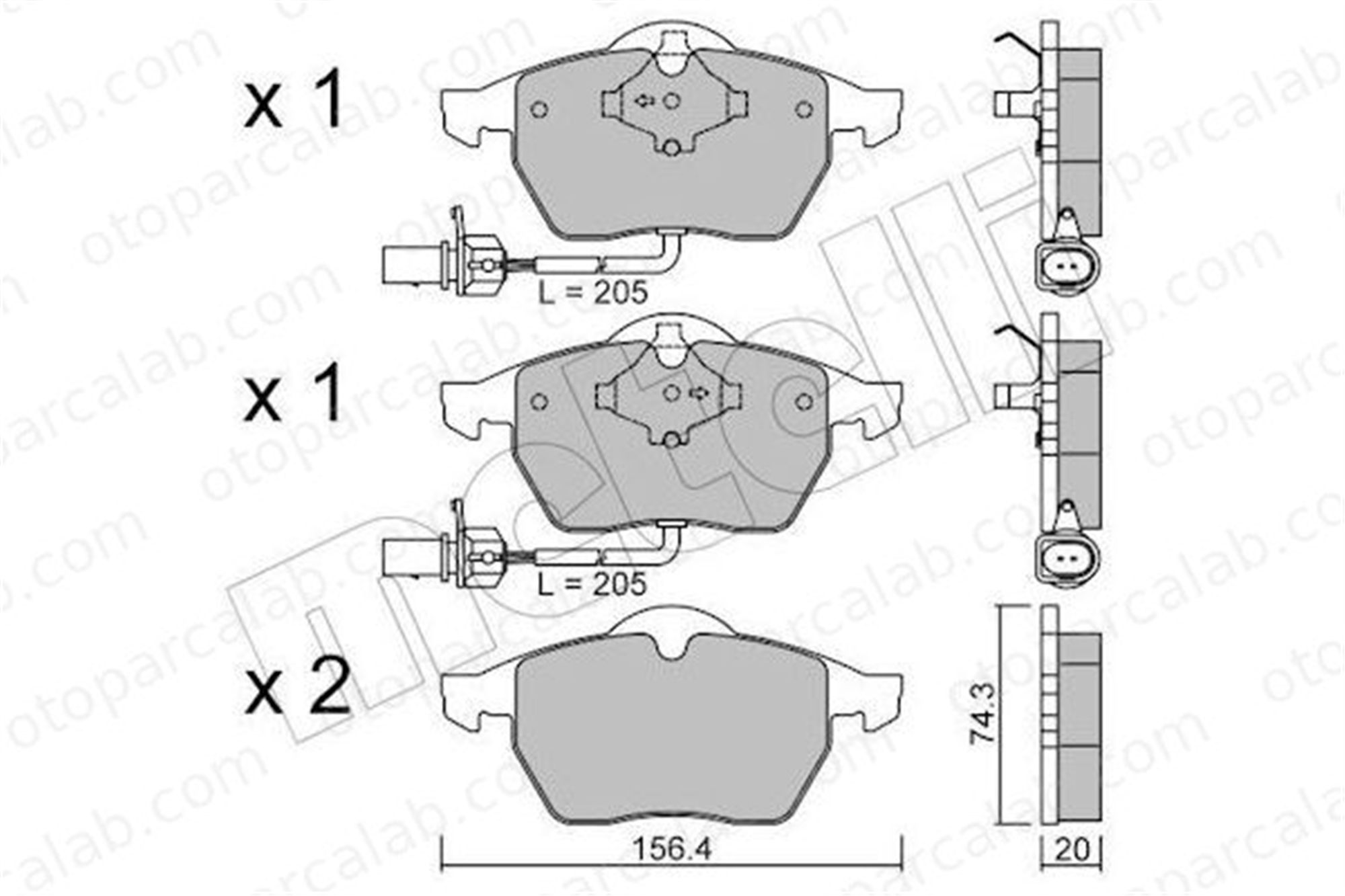 BRAXIS AB0683 Fren Disk Balata Ön AUDI A6 C5 A6 C5 Avant 4B0698151 8E0698151K