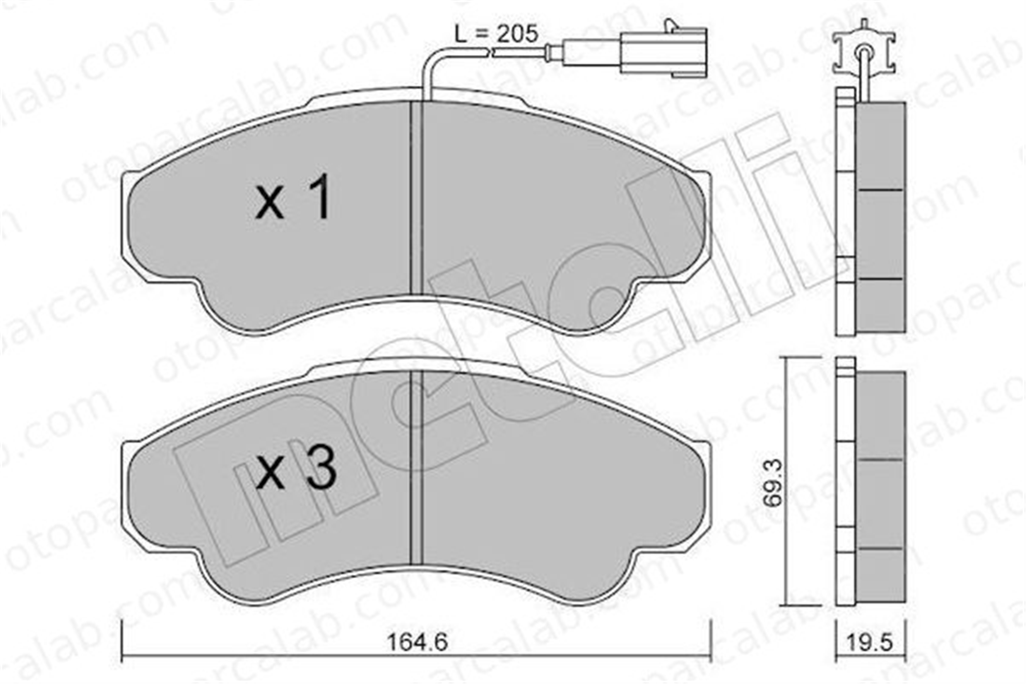 BRAXIS AB0734 Fren Disk Balata Ön FIAT DUCATO Minibüs/Otobüs DUCATO Panelvan/Van 77362216 425245