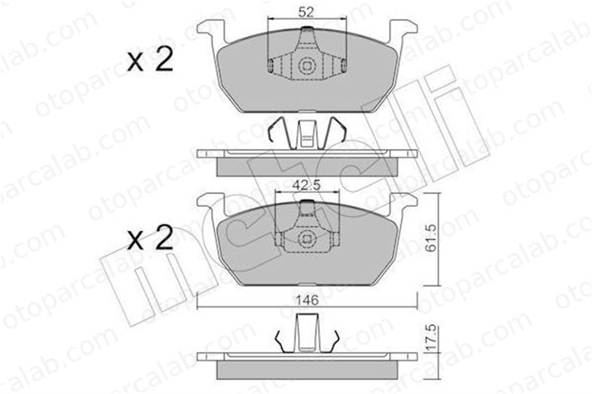BRAXIS AB0745 Fren Disk Balata Ön SEAT ARONA IBIZA V 2Q0698151B 2Q0698151E