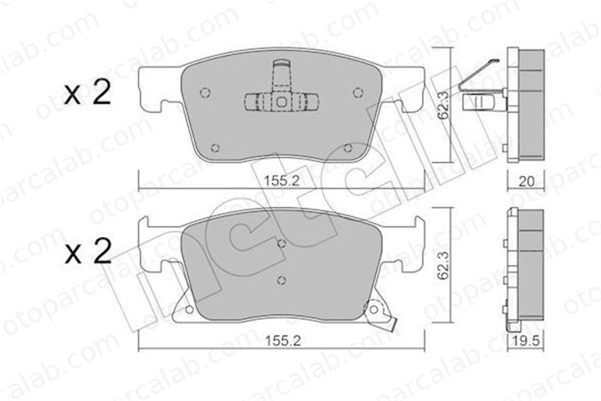 BRAXIS AB0749 Fren Disk Balata Ön OPEL ASTRA K ASTRA K Sports Tourer 13478301