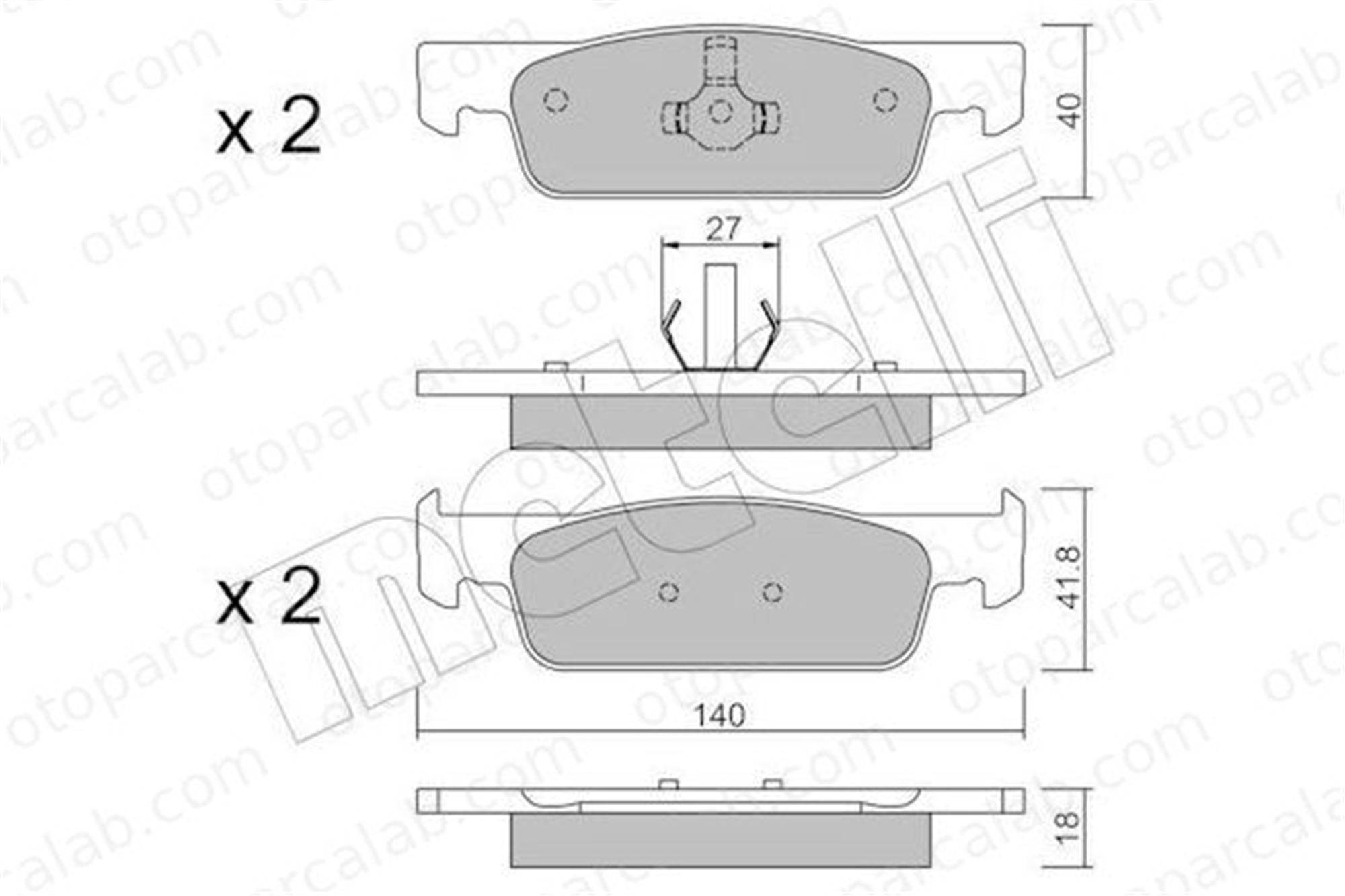 BRAXIS AB0761 Fren Disk Balata Ön RENAULT CLIO IV TWINGO III 410600222R 410602396R