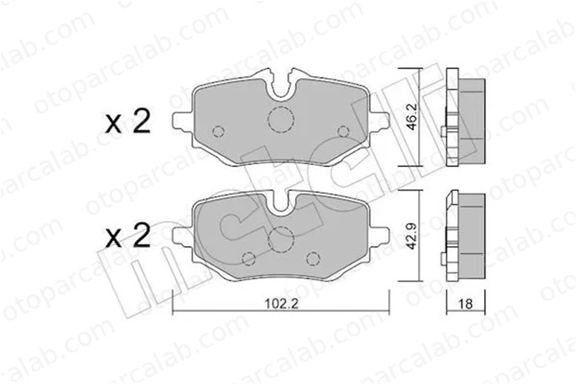 BRAXIS AB0787 Fren Disk Balata Arka BMW X1 34208834998 34208882958