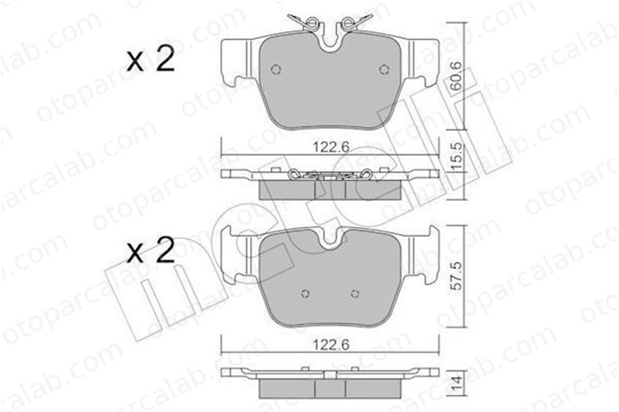 BRAXIS AB0793 Fren Disk Balata Arka BMW X2 1 34206885600