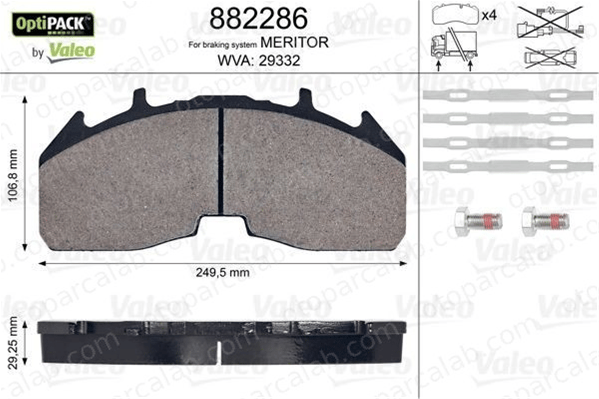 BRAXIS AB5033 Fren Disk Balata Ön veya Arka SCANIA R II P II 20190319 2127745