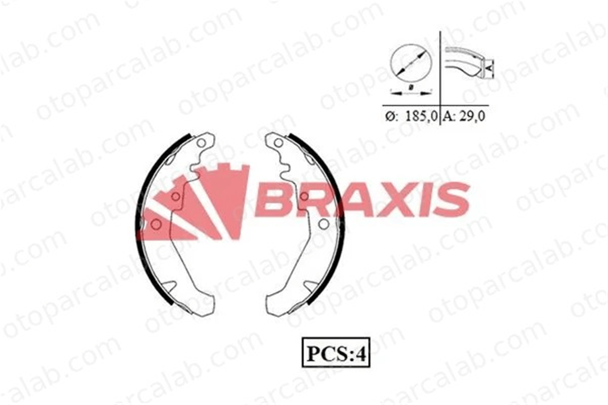 BRAXIS AC0047 Fren Pabuçlu Balata Arka FIAT PALIO SIENA 98845248 7081572