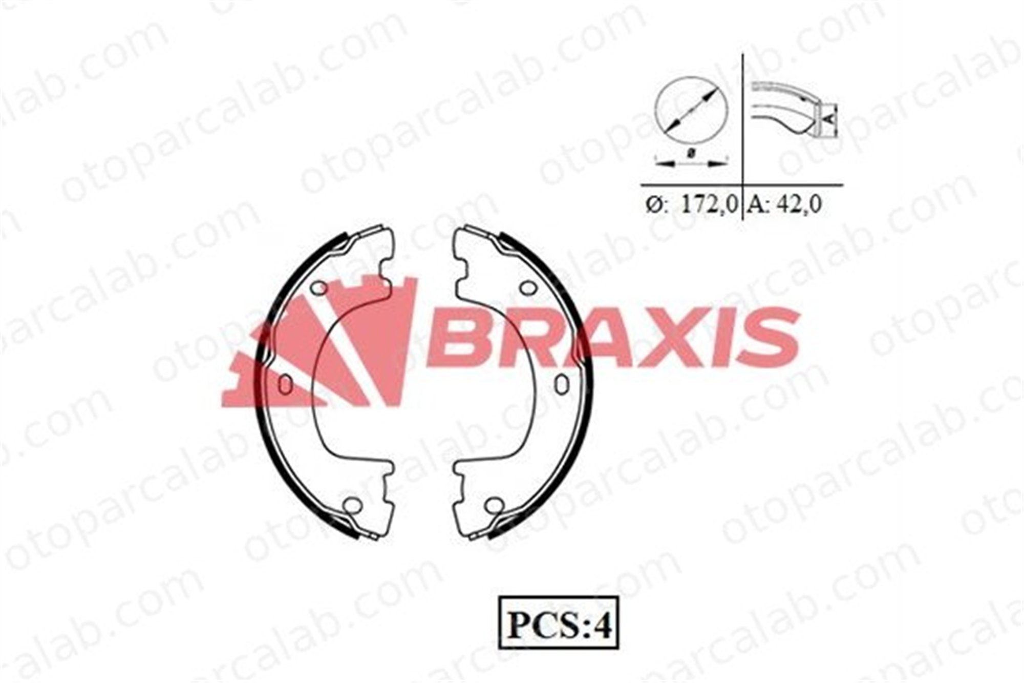 BRAXIS AC0084 El Fren Balatası MERCEDES-BENZ SPRINTER 5-t Platform şasi SPRINTER 5-t Panelvan/Van A9064200420 2E0698525A
