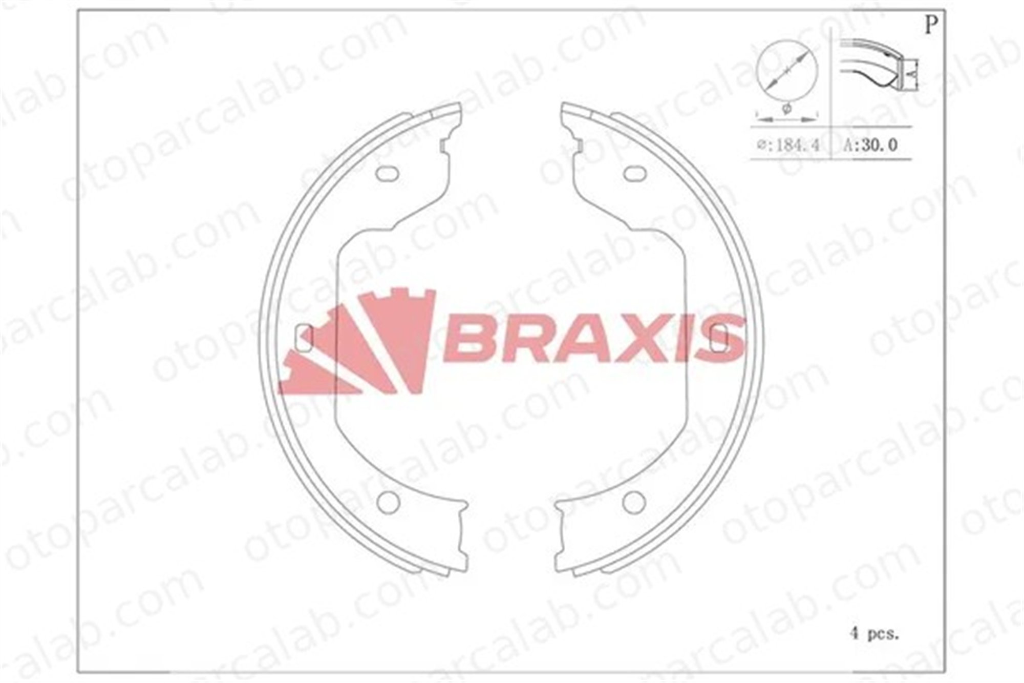 BRAXIS AC0126 El Fren Balatası BMW 5 5 Touring 34416761293 7L6698525