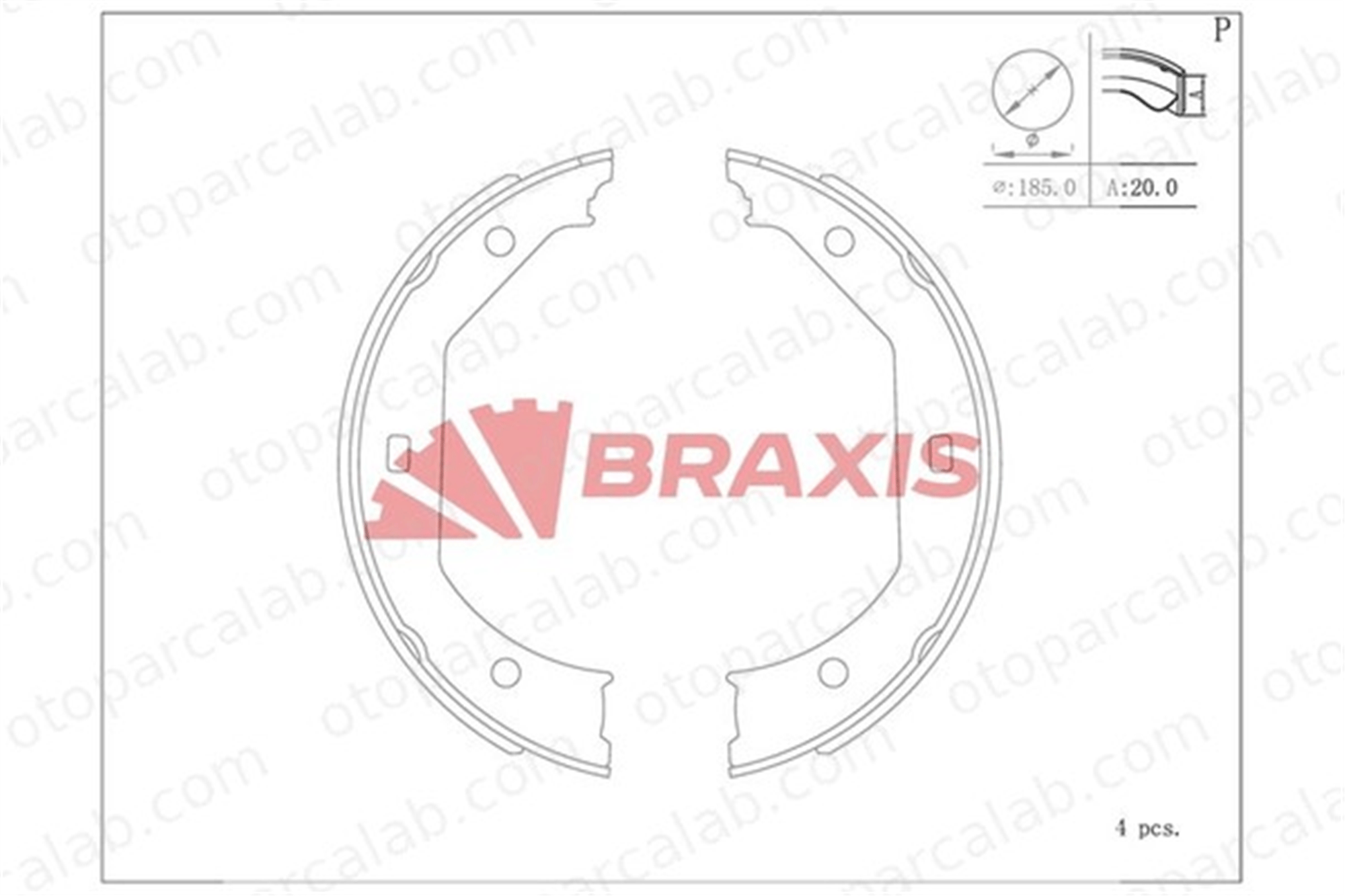 BRAXIS AC0149 El Fren Balatası BMW 3 Touring 3 34416761292 1163988
