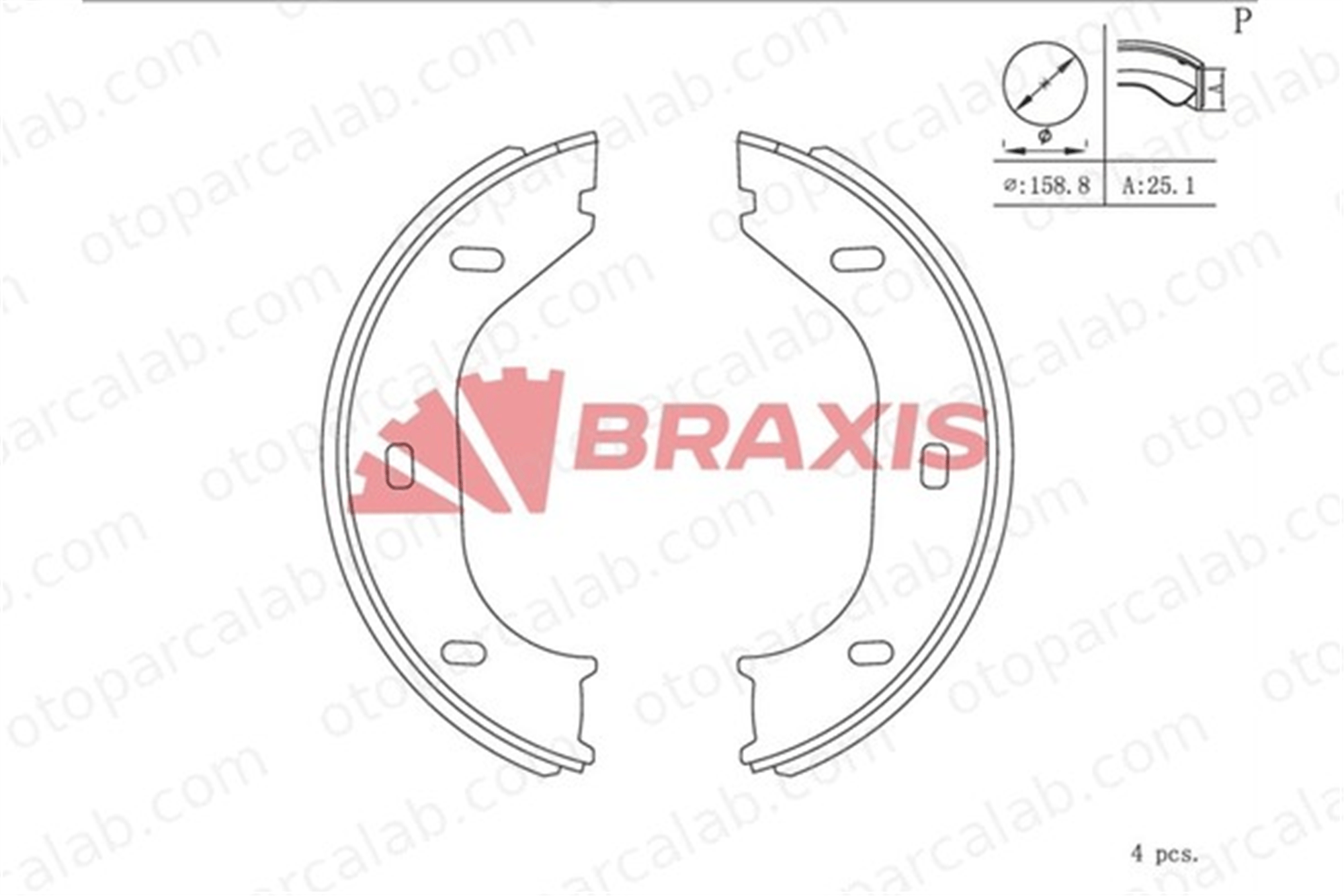 BRAXIS AC0150 El Fren Balatası BMW 3 ALFA ROMEO SPIDER 34411118053 105142602000