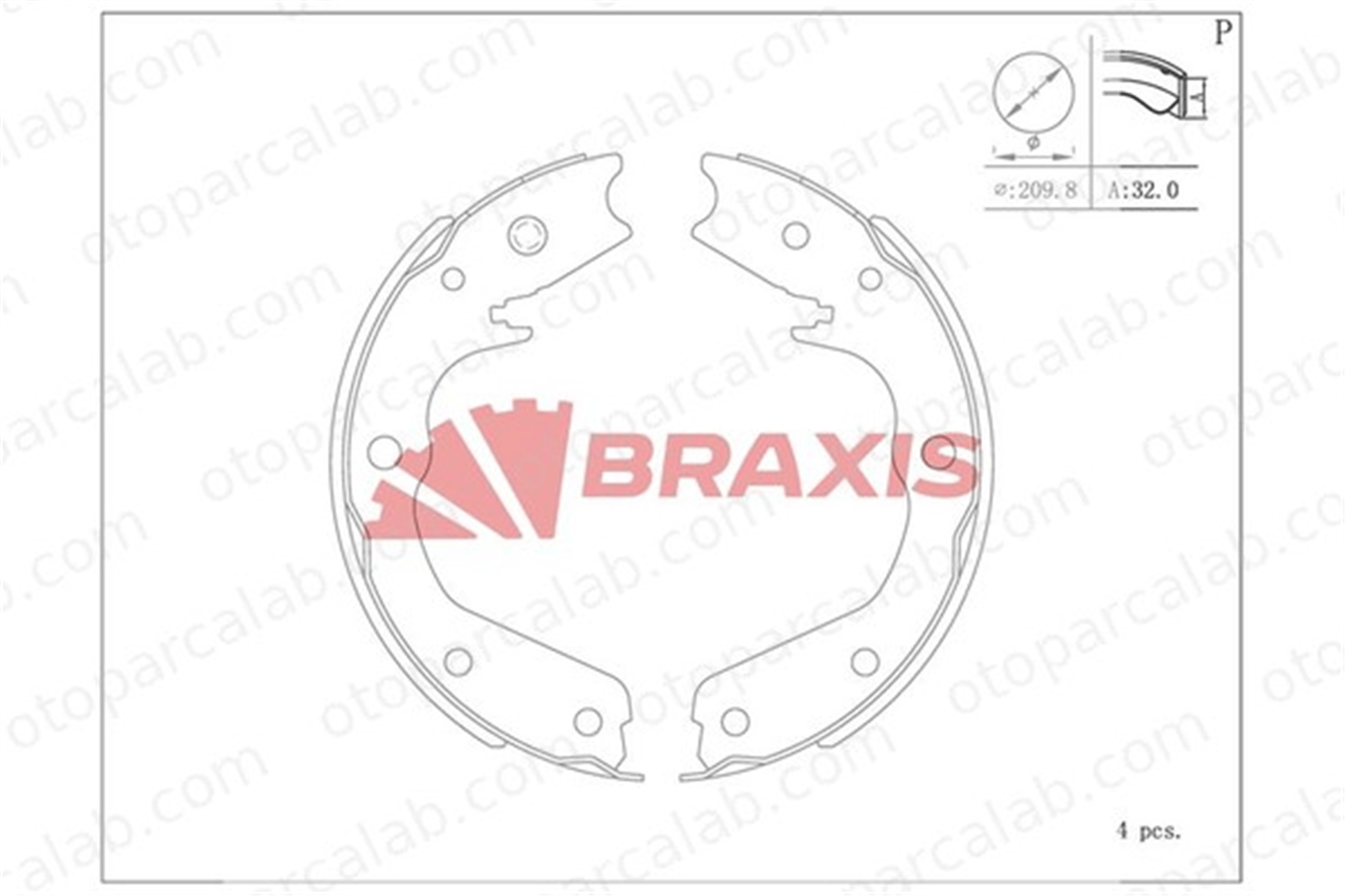 BRAXIS AC0175 El Fren Balatası OPEL FRONTERA A FRONTERA B 91149642 1605859