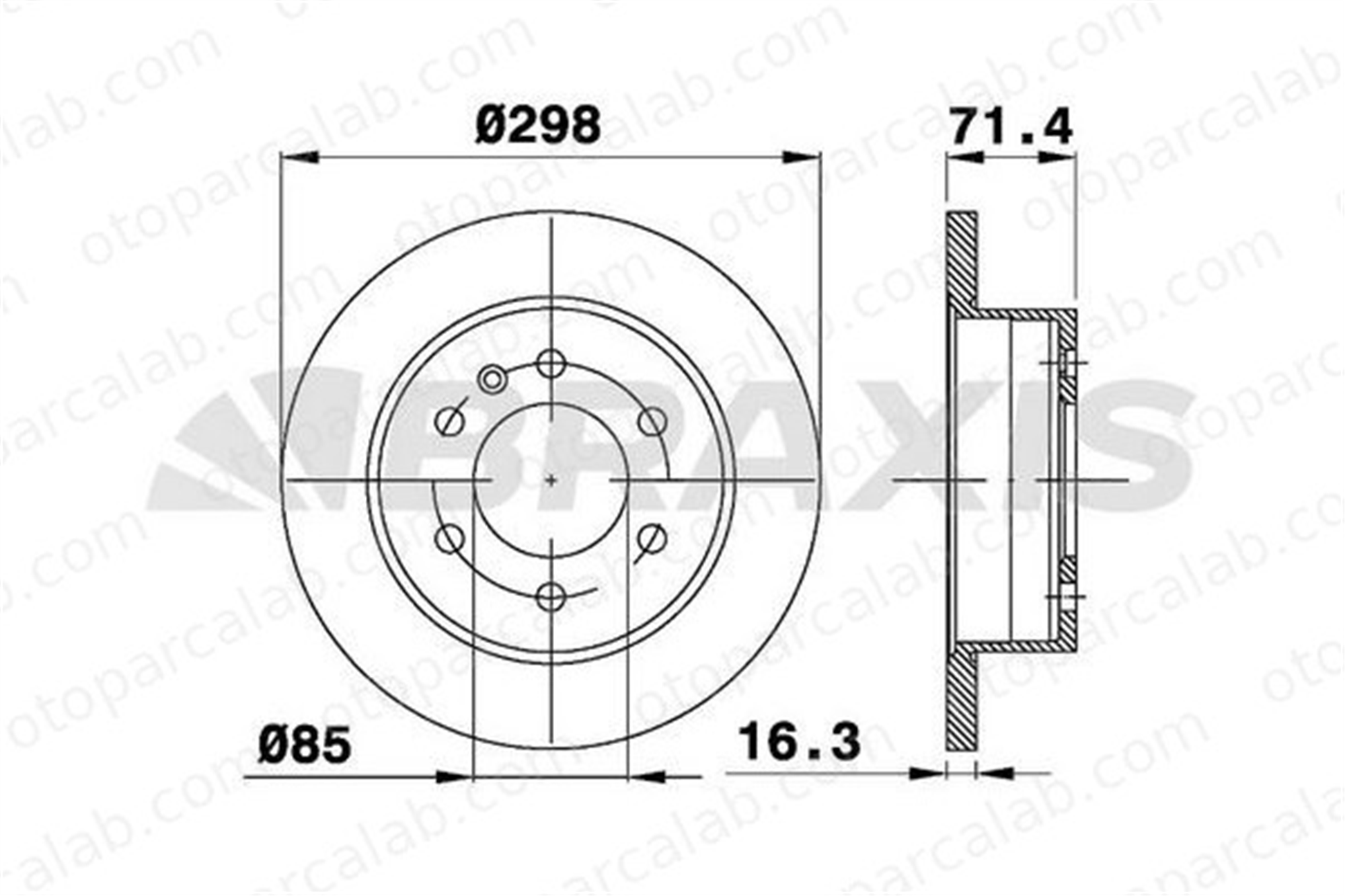 BRAXIS AD0221 Fren Disk Ayna Arka Sağ ve Sol MERCEDES-BENZ SPRINTER 3,5-t Panelvan/Van SPRINTER 3,5-t Platform şasi 2E0615601A 9064230012