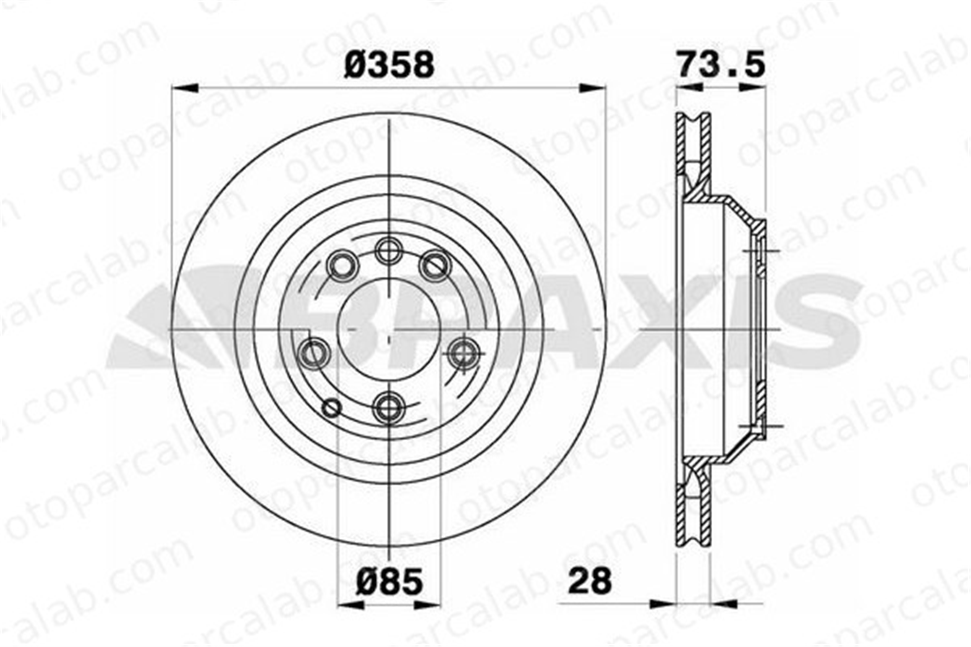 BRAXIS AD0999 Fren Disk Ayna Arka Sağ ve Sol PORSCHE CAYENNE VW TOUAREG 7L8615601D 7L8615601E