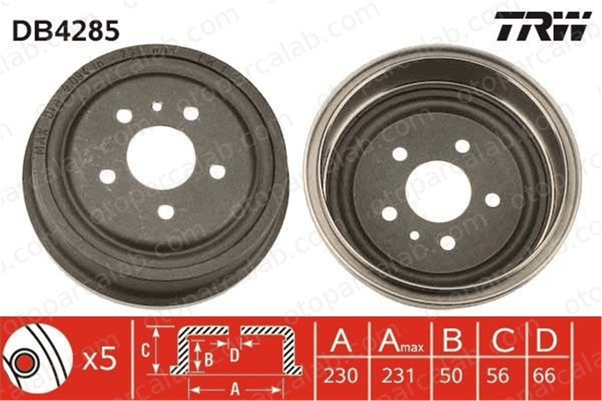 BRAXIS AD5007 Kampana Arka Sağ ve Sol OPEL VECTRA B VECTRA B Hatchback 568060 90538928
