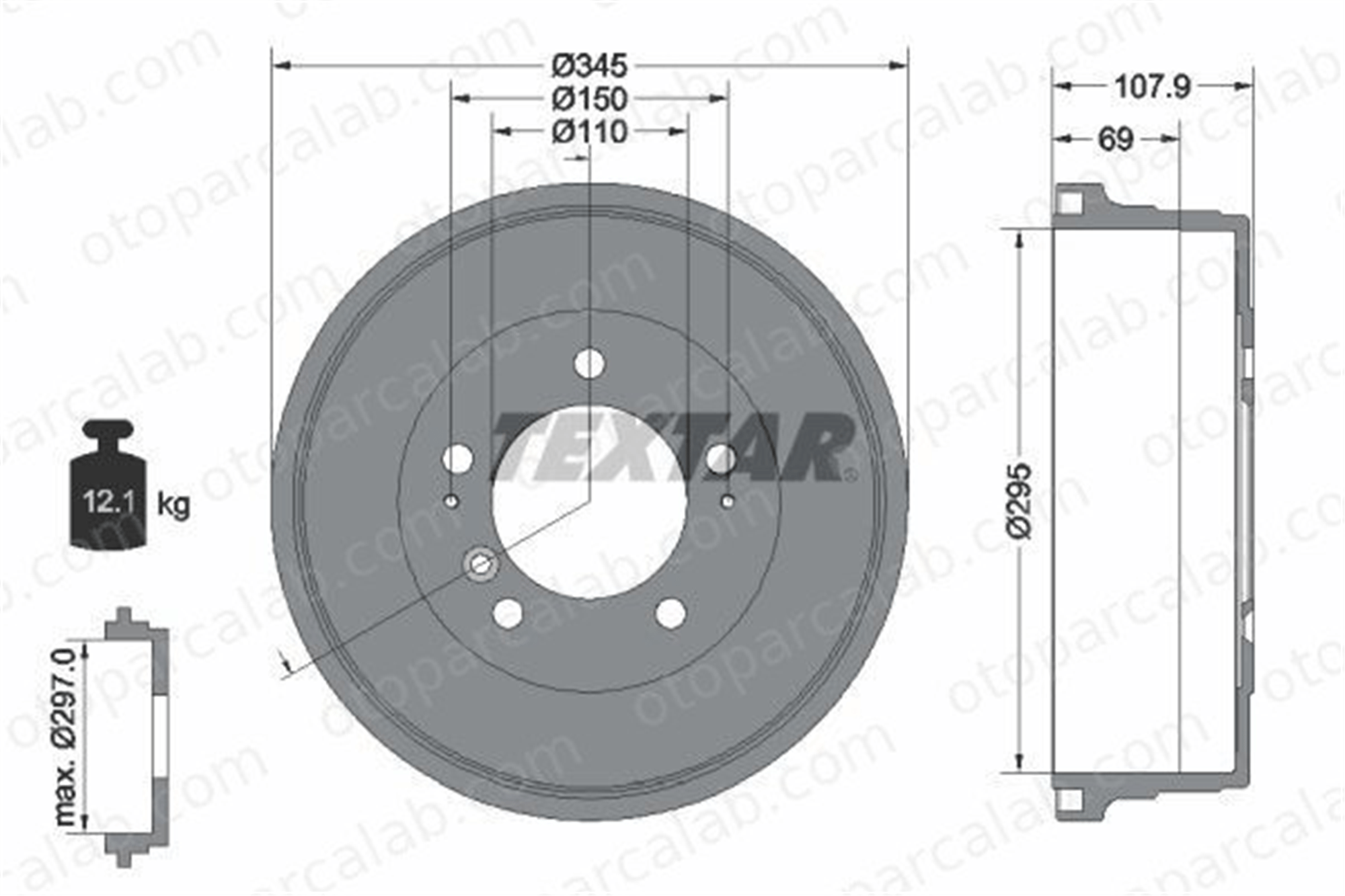 BRAXIS AD5093 Kampana Arka Sağ ve Sol TOYOTA LAND CRUISER 200 LAND CRUISER 4243160250