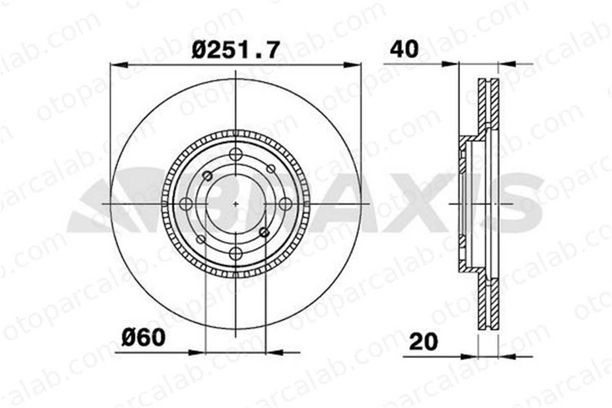 BRAXIS AE0106 Fren Disk Ayna Ön Sağ ve Sol OPEL AGILA SUZUKI SWIFT III 4708241 5531162J00