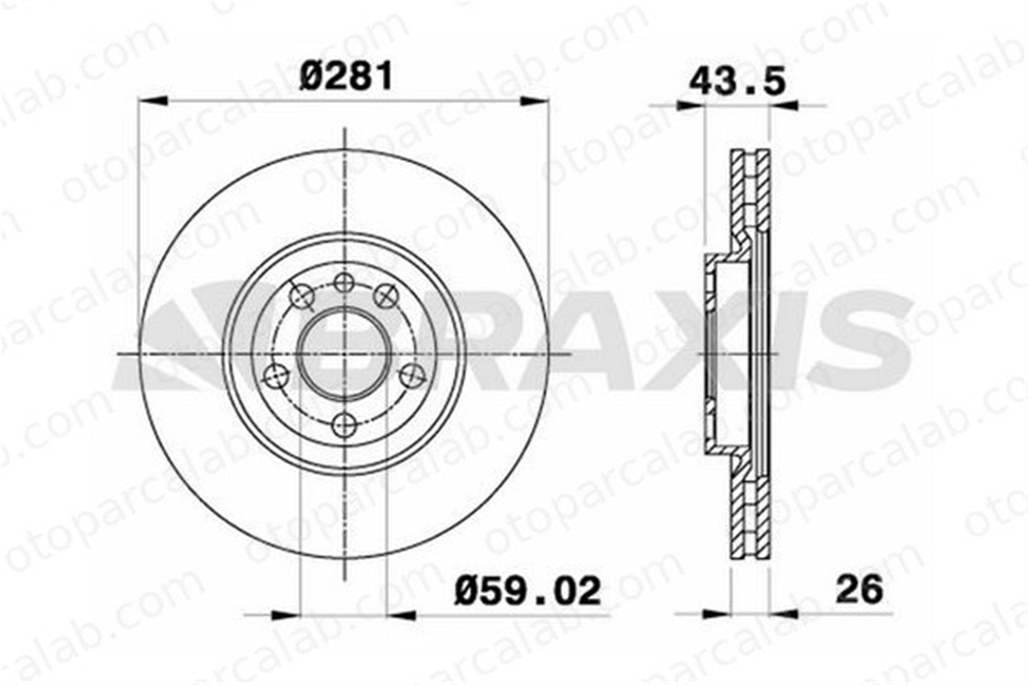BRAXIS AE0121 Fren Disk Ayna Ön Sağ ve Sol CITROËN EVASION MPV FIAT ULYSSE 4249H5 71738908
