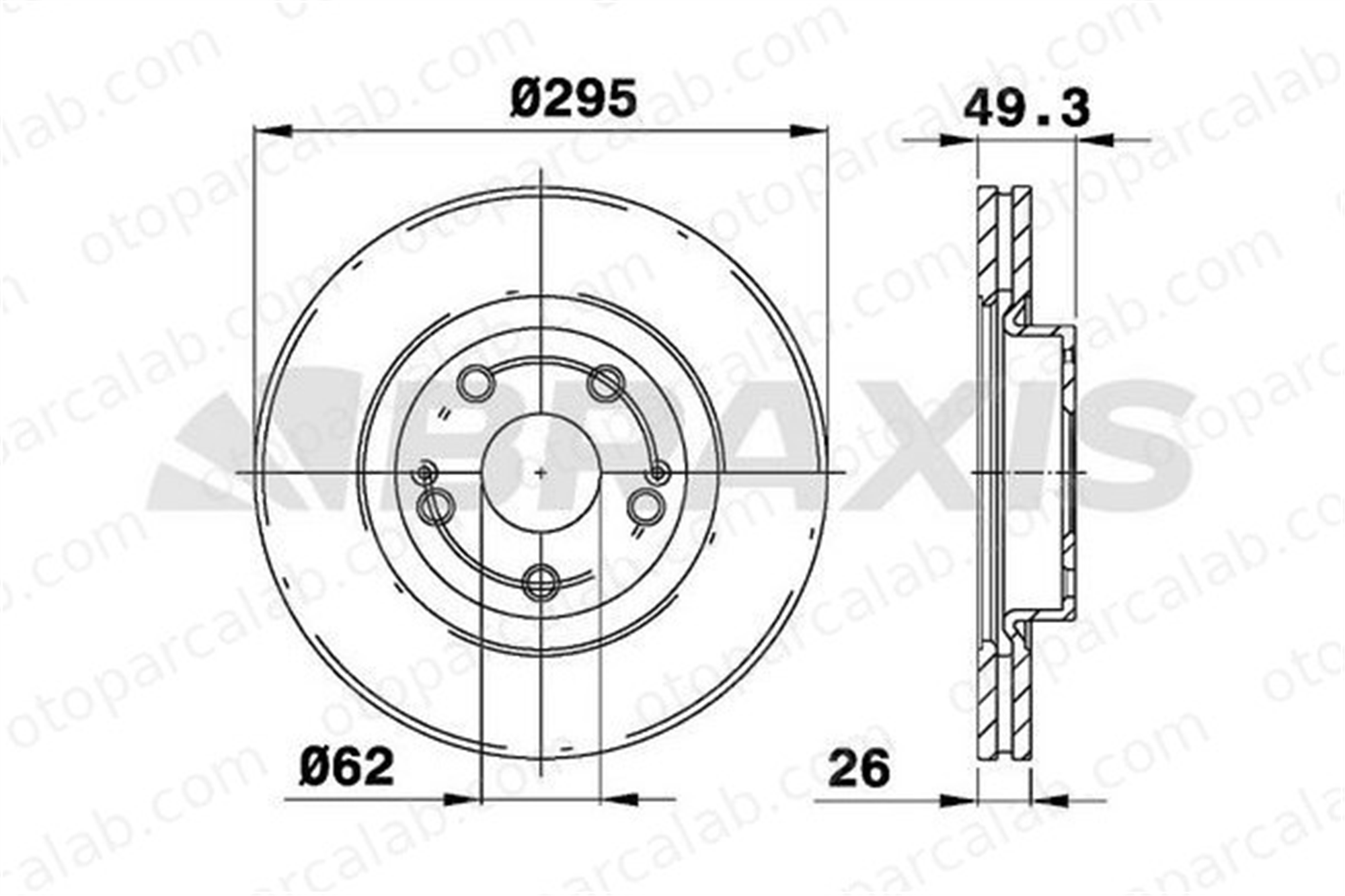 BRAXIS AE0140 Fren Disk Ayna Ön Sağ ve Sol TOYOTA COROLLA Verso AVENSIS 4351205080