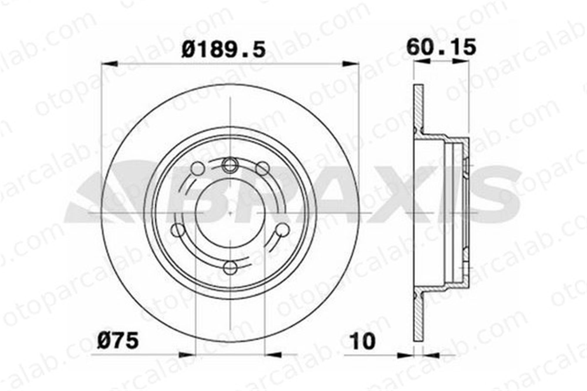 BRAXIS AE0146 Fren Disk Ayna Arka Sağ ve Sol BMW 3 3 Coupe 34216864051