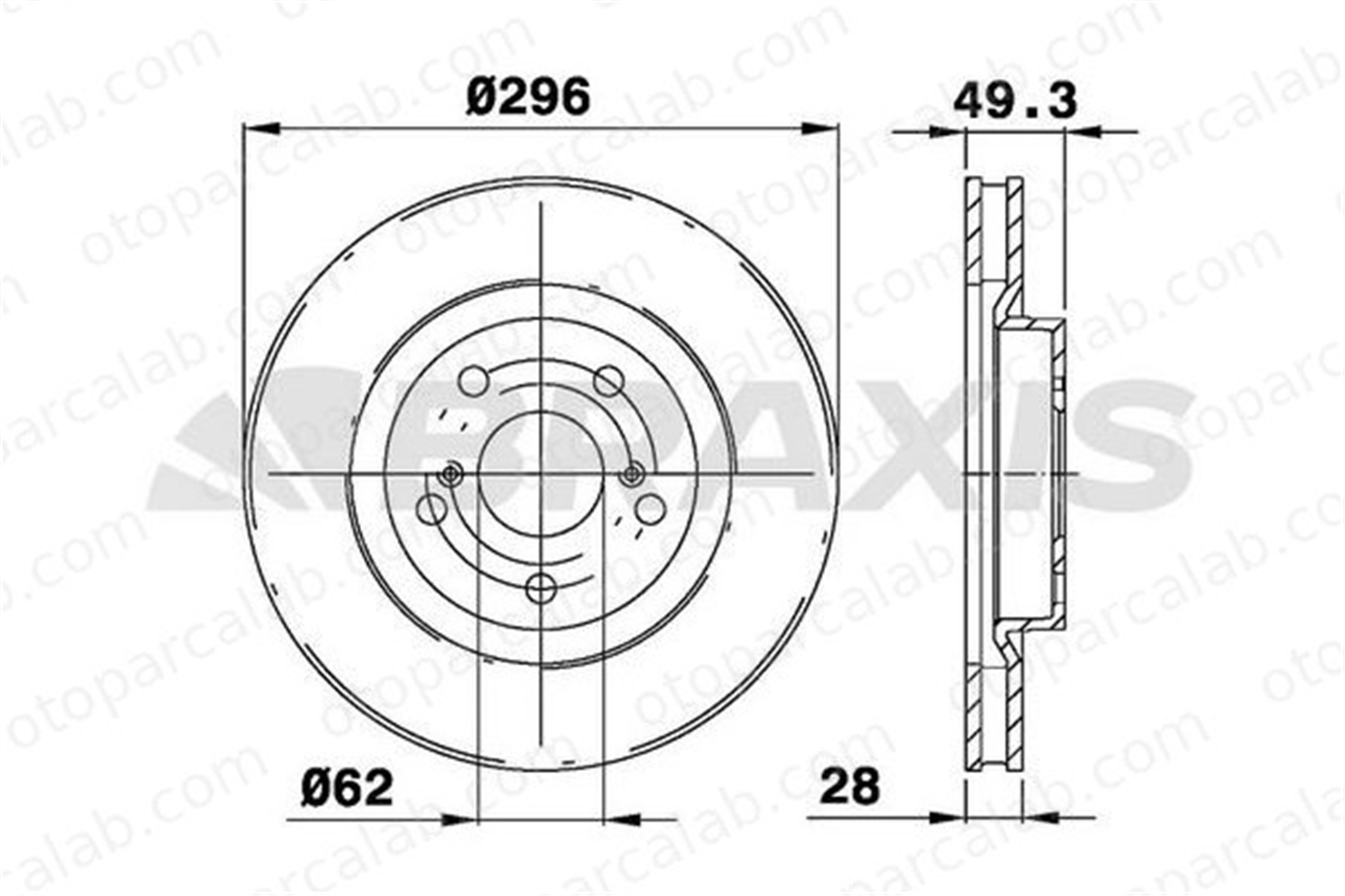 BRAXIS AE0158 Fren Disk Ayna Ön Sağ ve Sol TOYOTA CAMRY Sedan RAV 4 IV 4351242050 4351242100