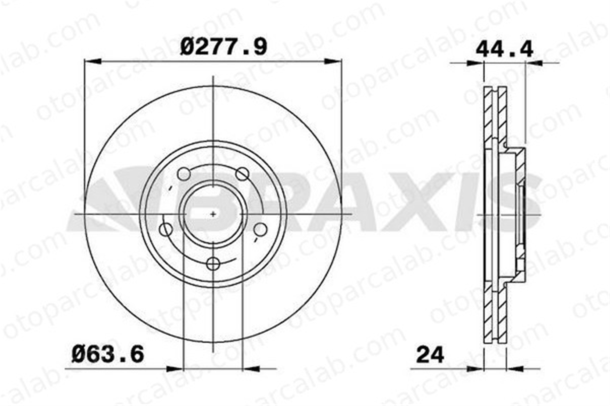 BRAXIS AE0188 Fren Disk Ayna Ön Sağ ve Sol FORD TOURNEO CONNECT TRANSIT CONNECT 1361298 1361300