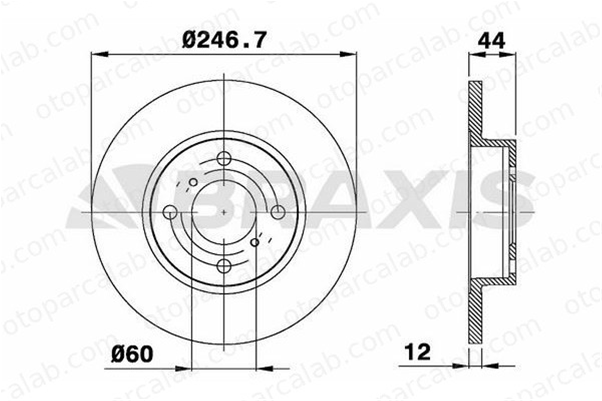 BRAXIS AE0191 Fren Disk Ayna Ön Sağ ve Sol SUZUKI WAGON R+ Hatchback OPEL AGILA 4700711 5531183E00