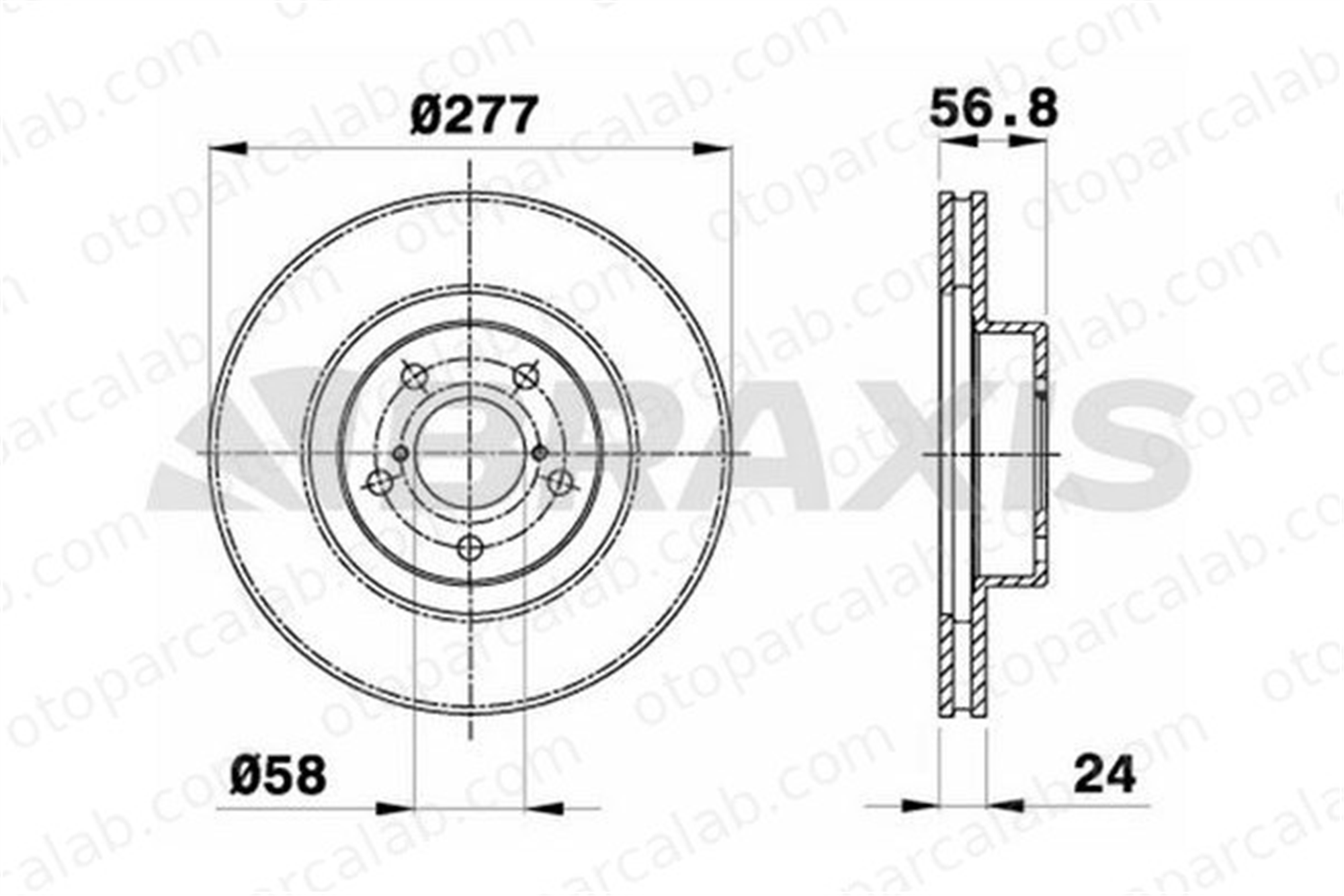 BRAXIS AE0231 Fren Disk Ayna Ön Sağ ve Sol SUBARU FORESTER IMPREZA Station wagon 26300AE050 26300AE071