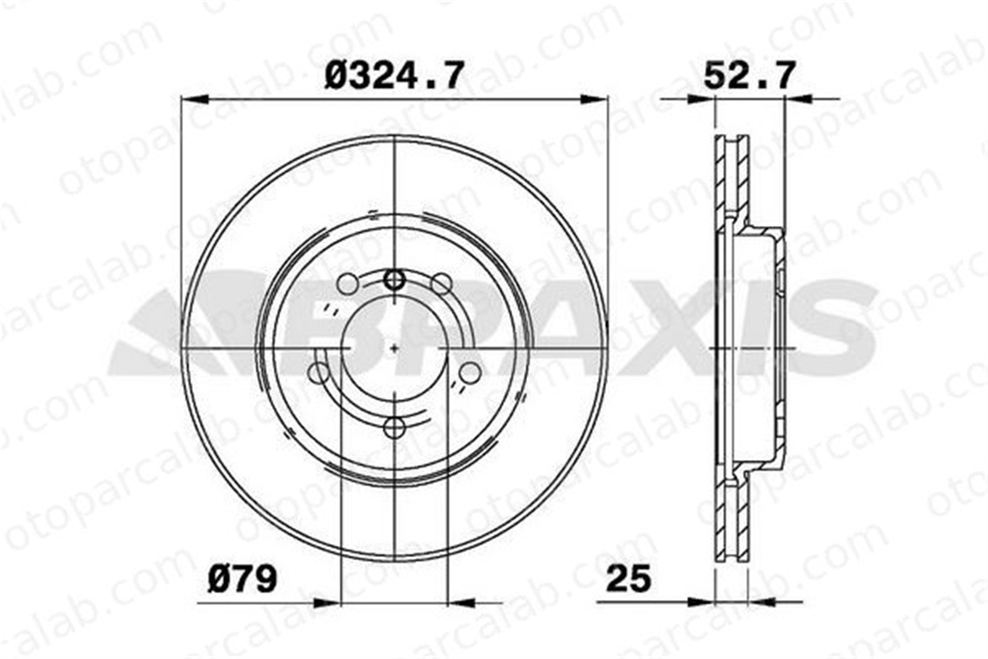 BRAXIS AE0239 Fren Disk Ayna Ön Sağ ve Sol BMW 3 3 Touring 34101166071 34116769305
