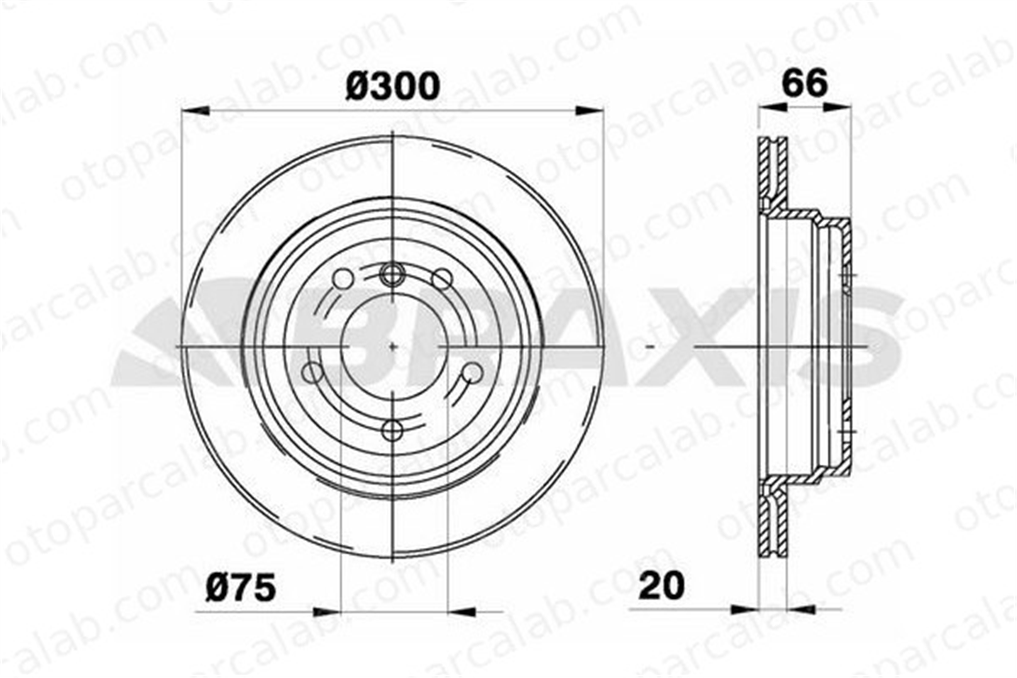 BRAXIS AE0240 Fren Disk Ayna Arka Sağ ve Sol BMW 3 Touring X1 34216864901