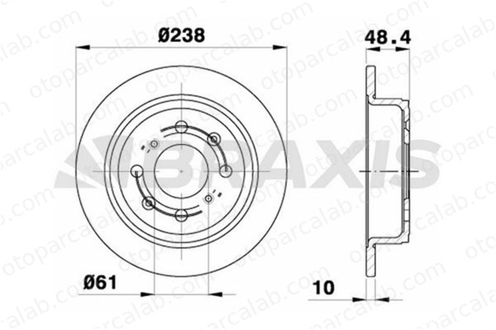 BRAXIS AE0242 Fren Disk Ayna Arka Sağ ve Sol ROVER 200 II Hatchback 400 II 42510SK3305 EGP1254