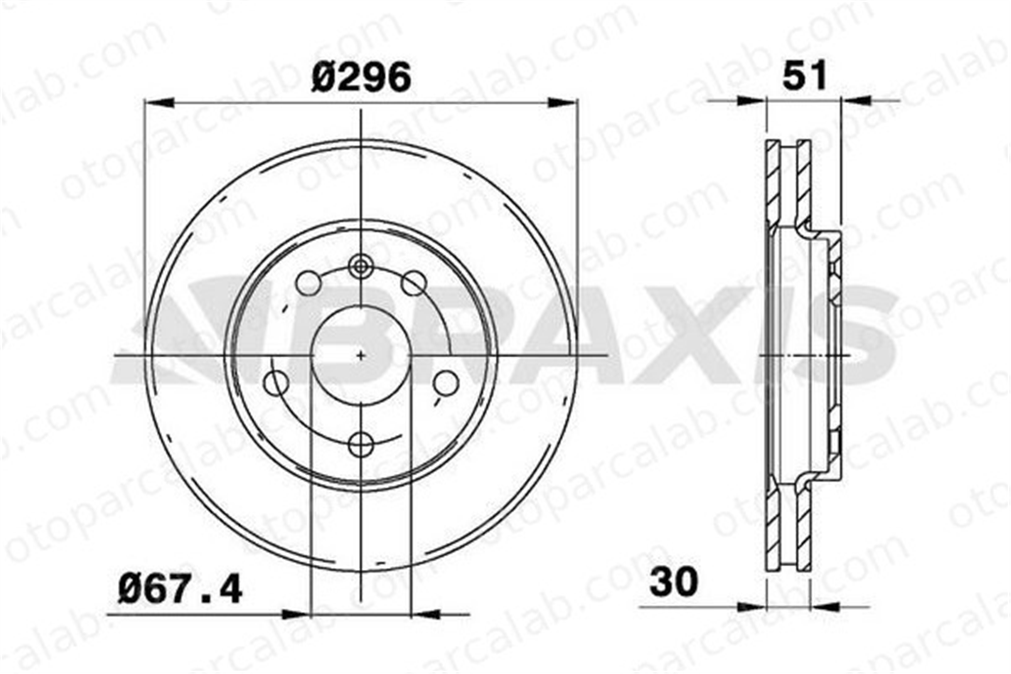 BRAXIS AE0289 Fren Disk Ayna Ön Sağ ve Sol OPEL INSIGNIA A INSIGNIA A Sports Tourer 569078 13579147