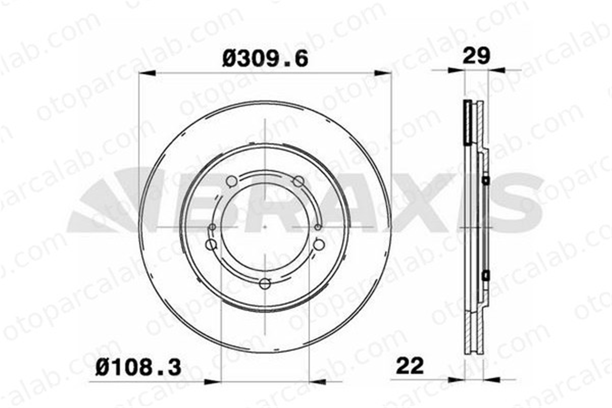 BRAXIS AE0311 Fren Disk Ayna Ön Sağ ve Sol SUZUKI GRAND VITARA I GRAND VITARA I Açık arazi aracı 5521165D13