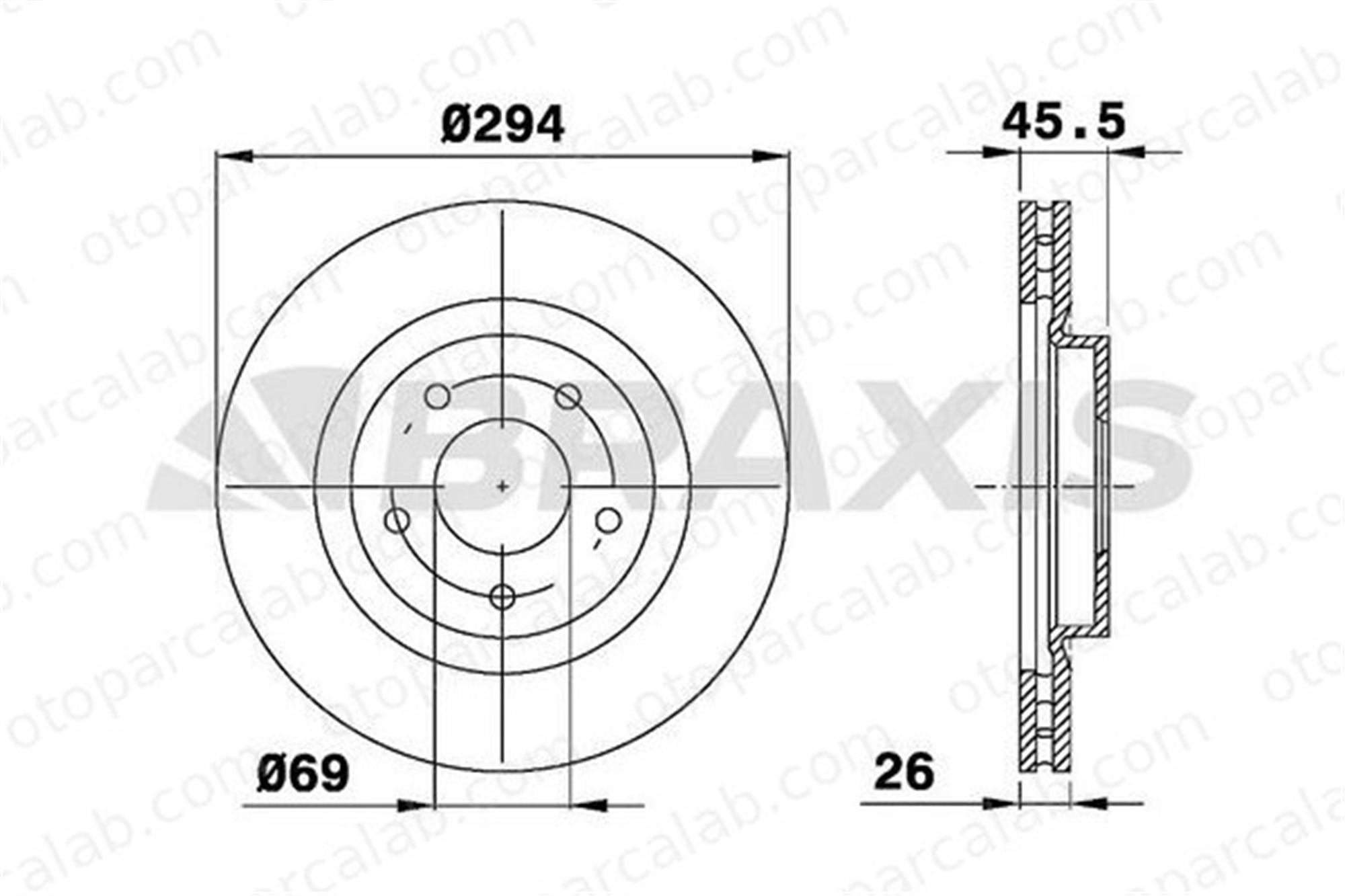 BRAXIS AE0316 Fren Disk Ayna Ön Sağ ve Sol MITSUBISHI ASX JEEP COMPASS 1610623080 5105514AA