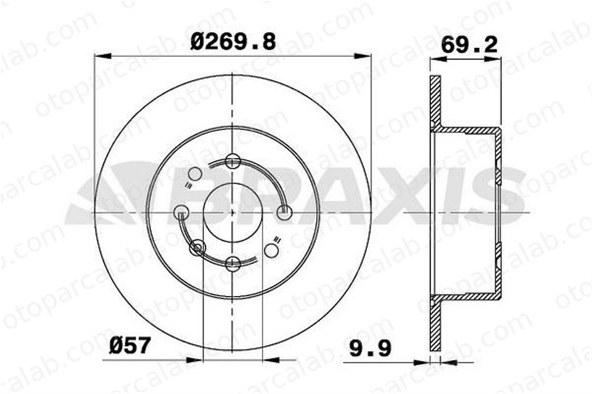 BRAXIS AE0321 Fren Disk Ayna Arka Sağ ve Sol IVECO EUROCARGO I-III 569209 90512909