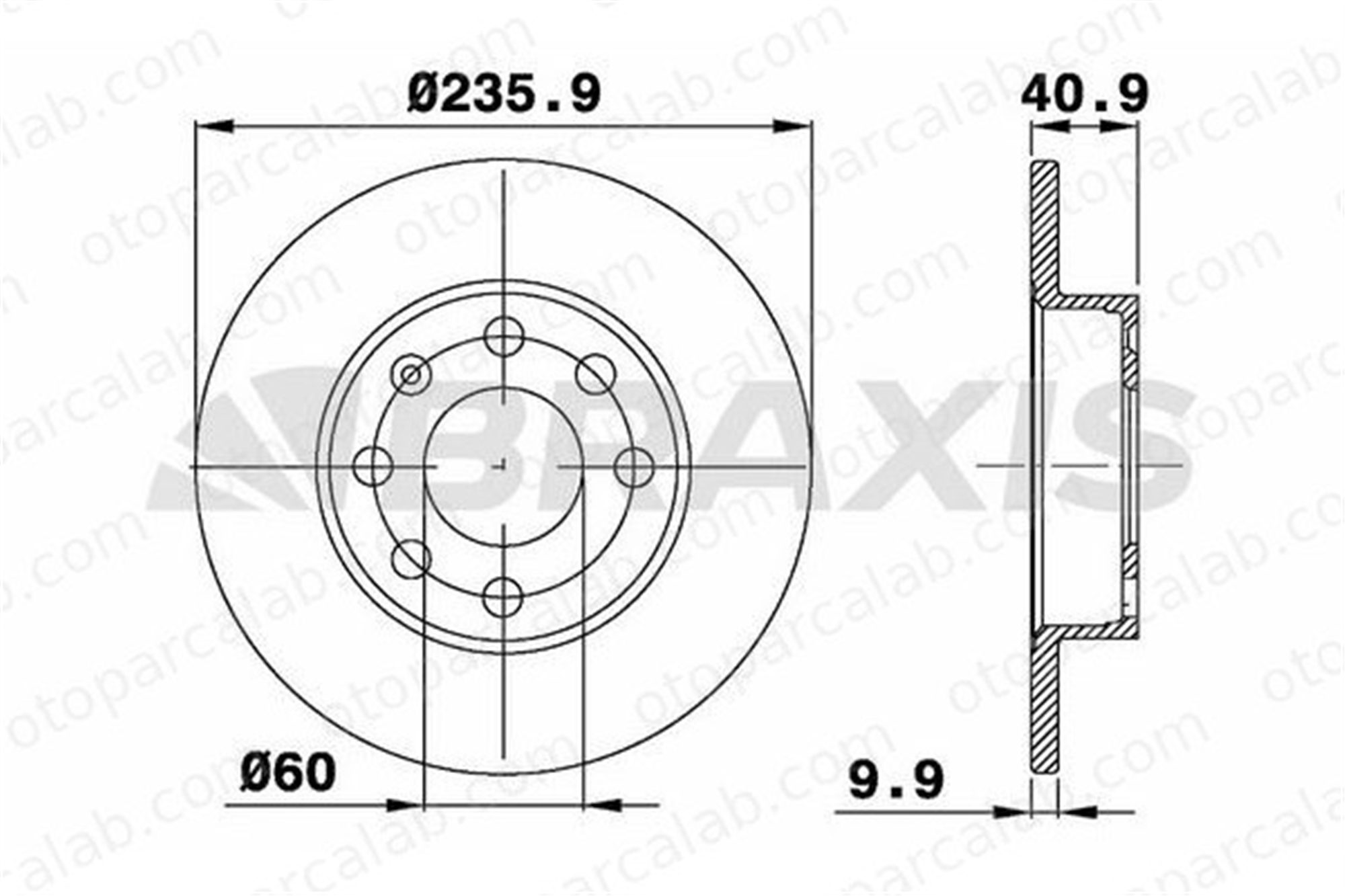 BRAXIS AE0384 Fren Disk Ayna Ön Sağ ve Sol OPEL CORSA A Hatchback KADETT D 569028 90008003