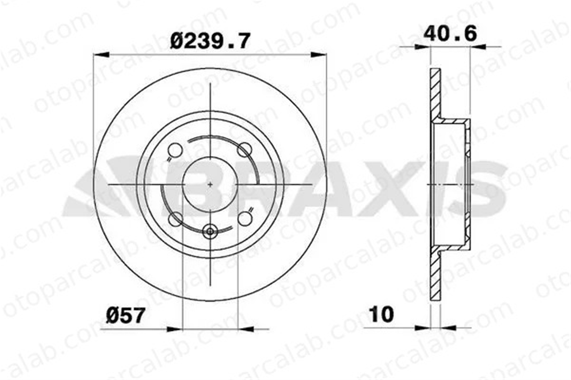 BRAXIS AE0396 Fren Disk Ayna Arka Sağ ve Sol MERCEDES-BENZ VARIO Platform şasi VARIO Panelvan/Van 569112 9196592