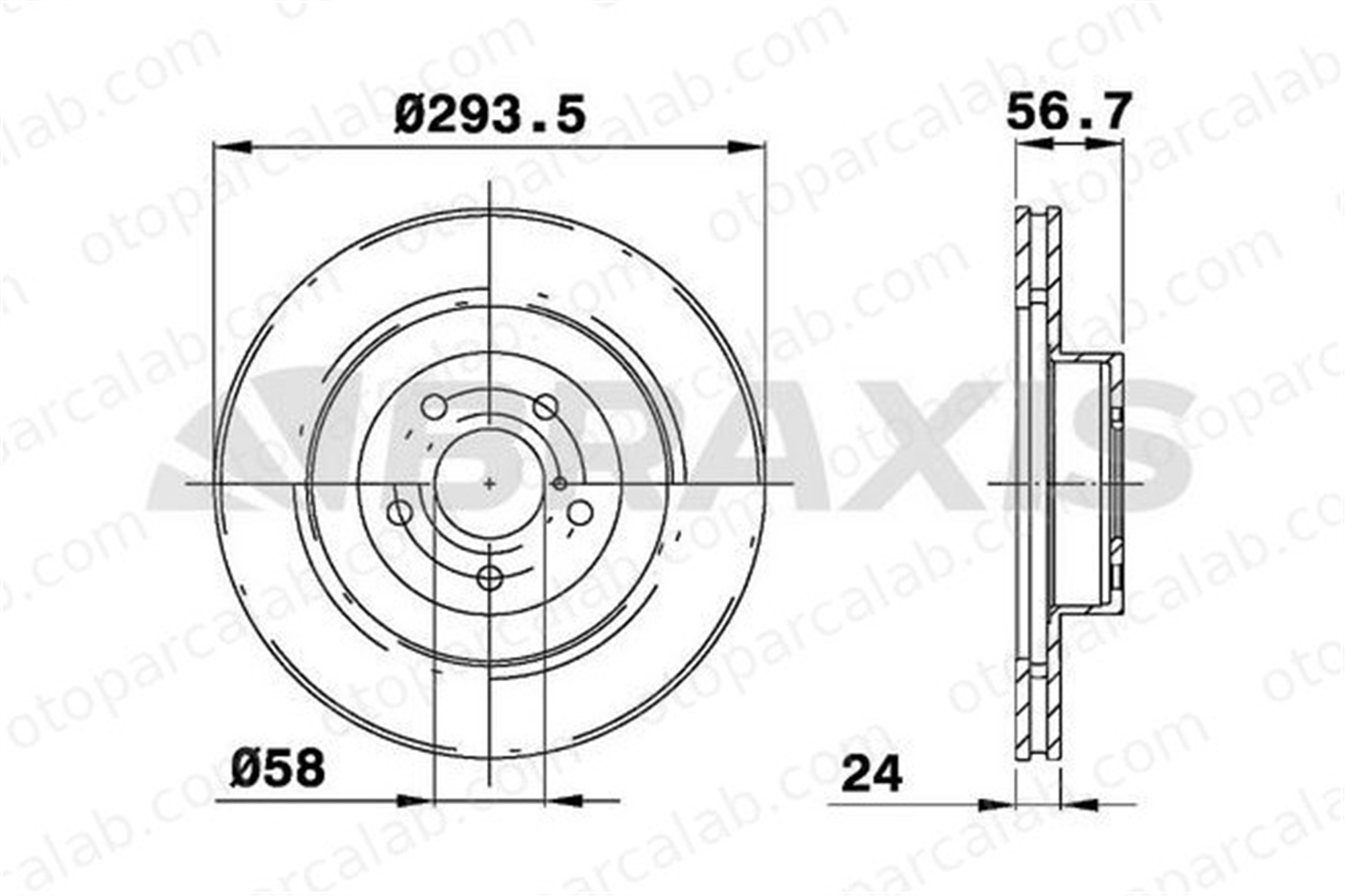BRAXIS AE0398 Fren Disk Ayna Ön Sağ ve Sol SUBARU FORESTER OUTBACK 26300AG001 26300SA000